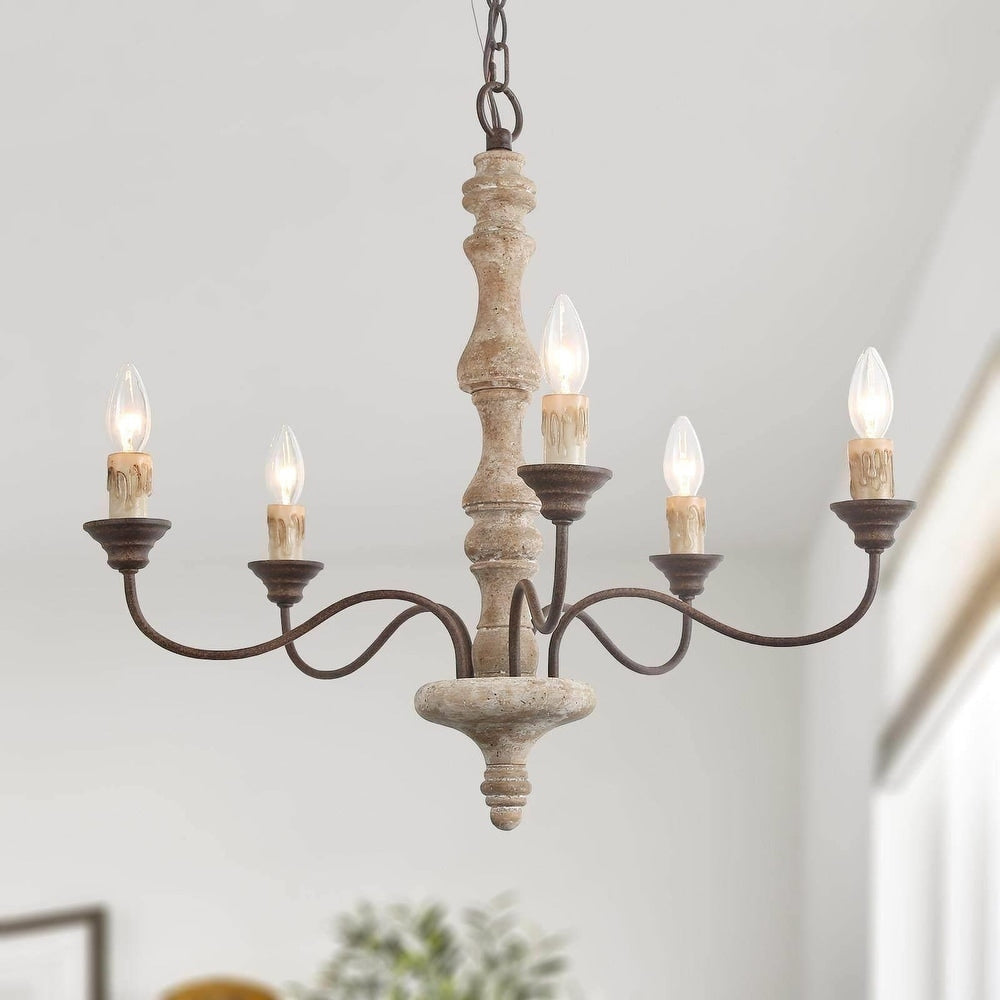 Fljotuvyi Individual Creativity Wood Metal Chandelier - Lamp Copper
