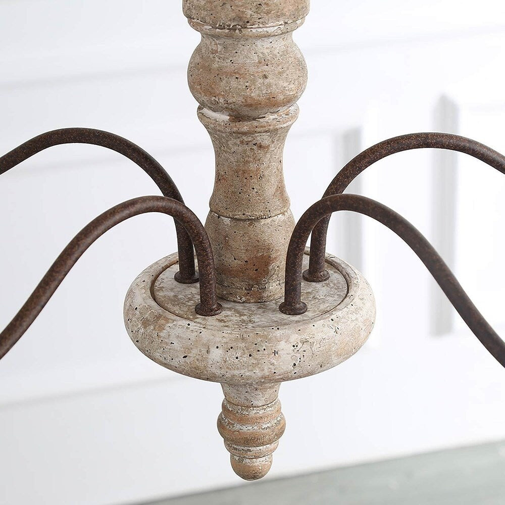 Fljotuvyi Individual Creativity Wood Metal Chandelier - Lamp Copper