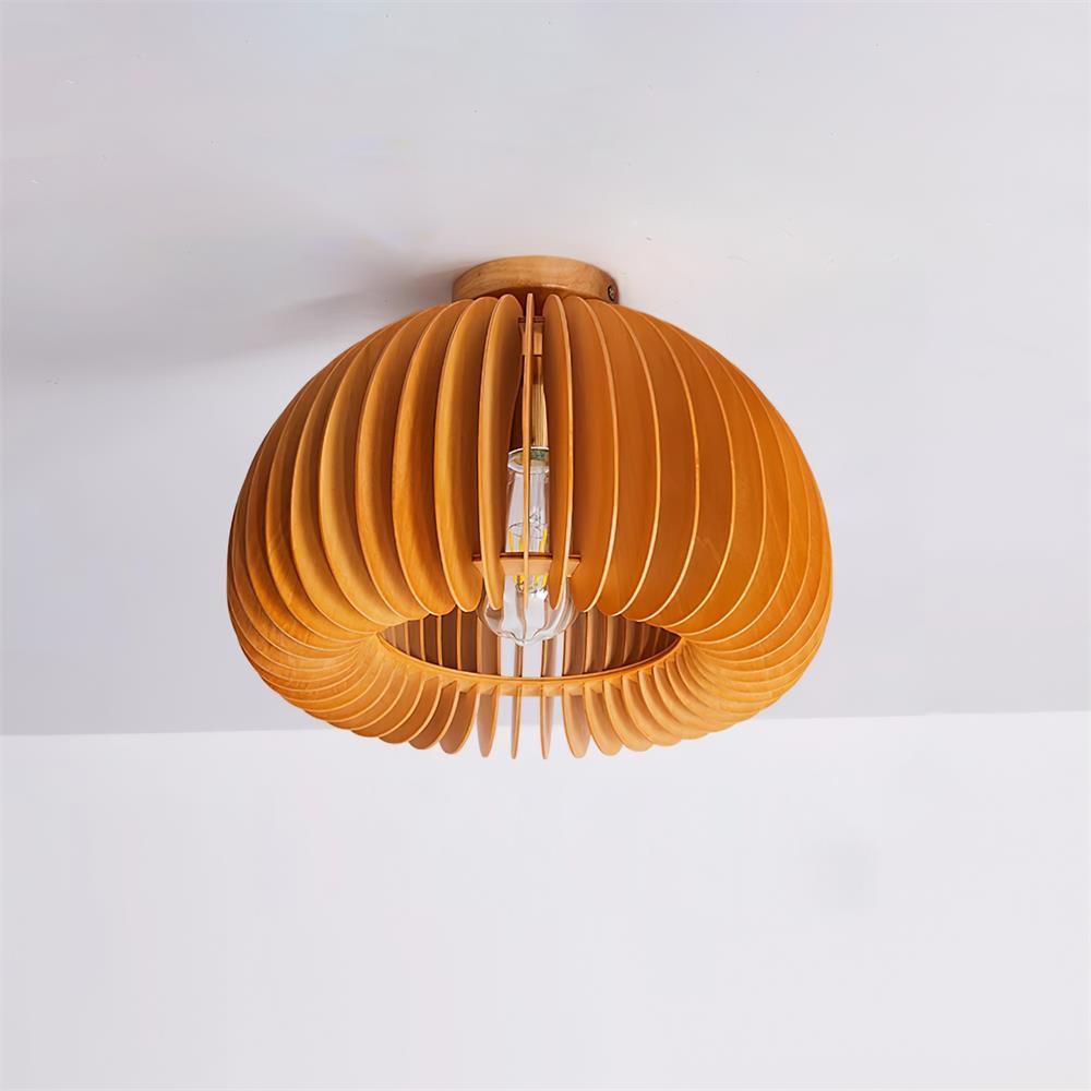 Vividin Plafonnier Pumpkin avec abat-jour et cache en tilleul naturel - Neutralighting