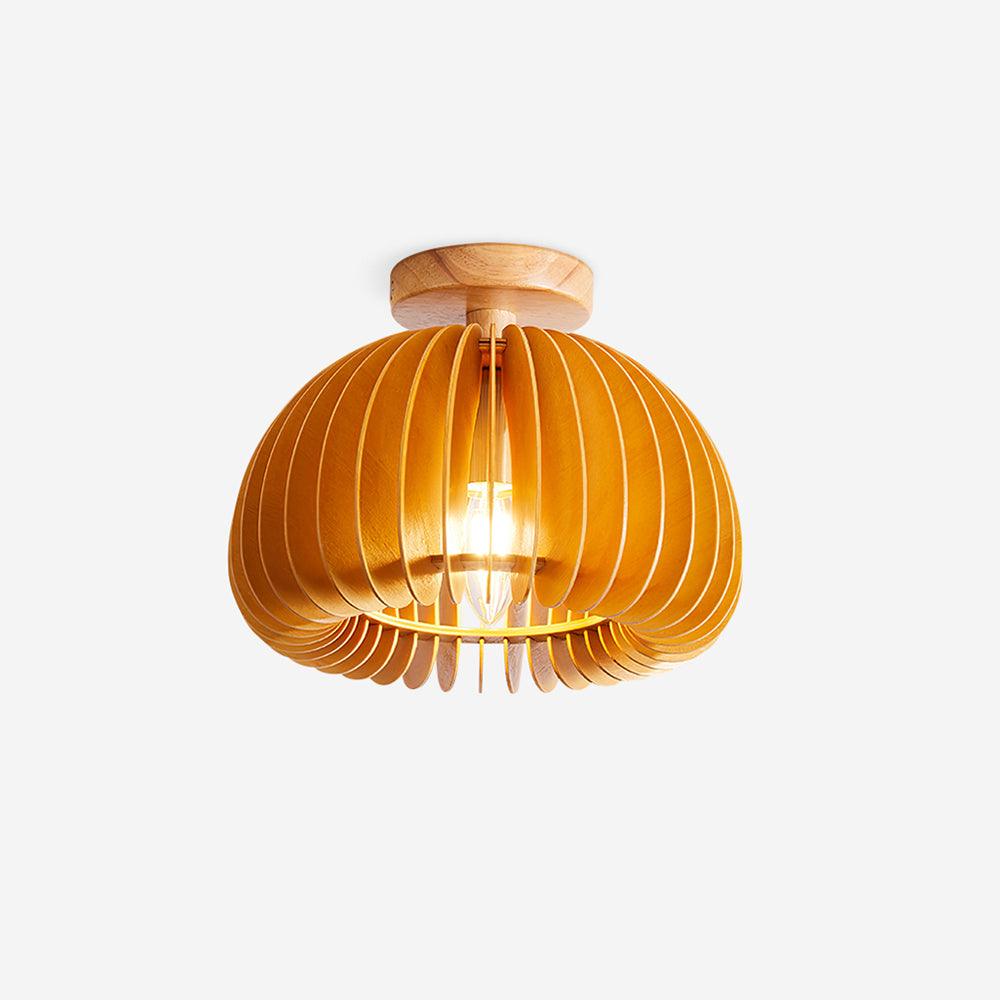 Vividin Plafonnier Pumpkin avec abat-jour et cache en tilleul naturel - Neutralighting