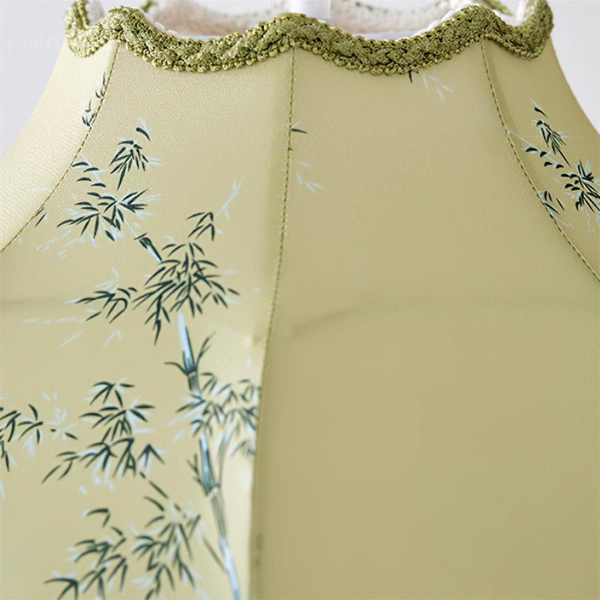 Angelika Pendant Lamp Fabric Scalloped Bamboo Tassel - Letslighting