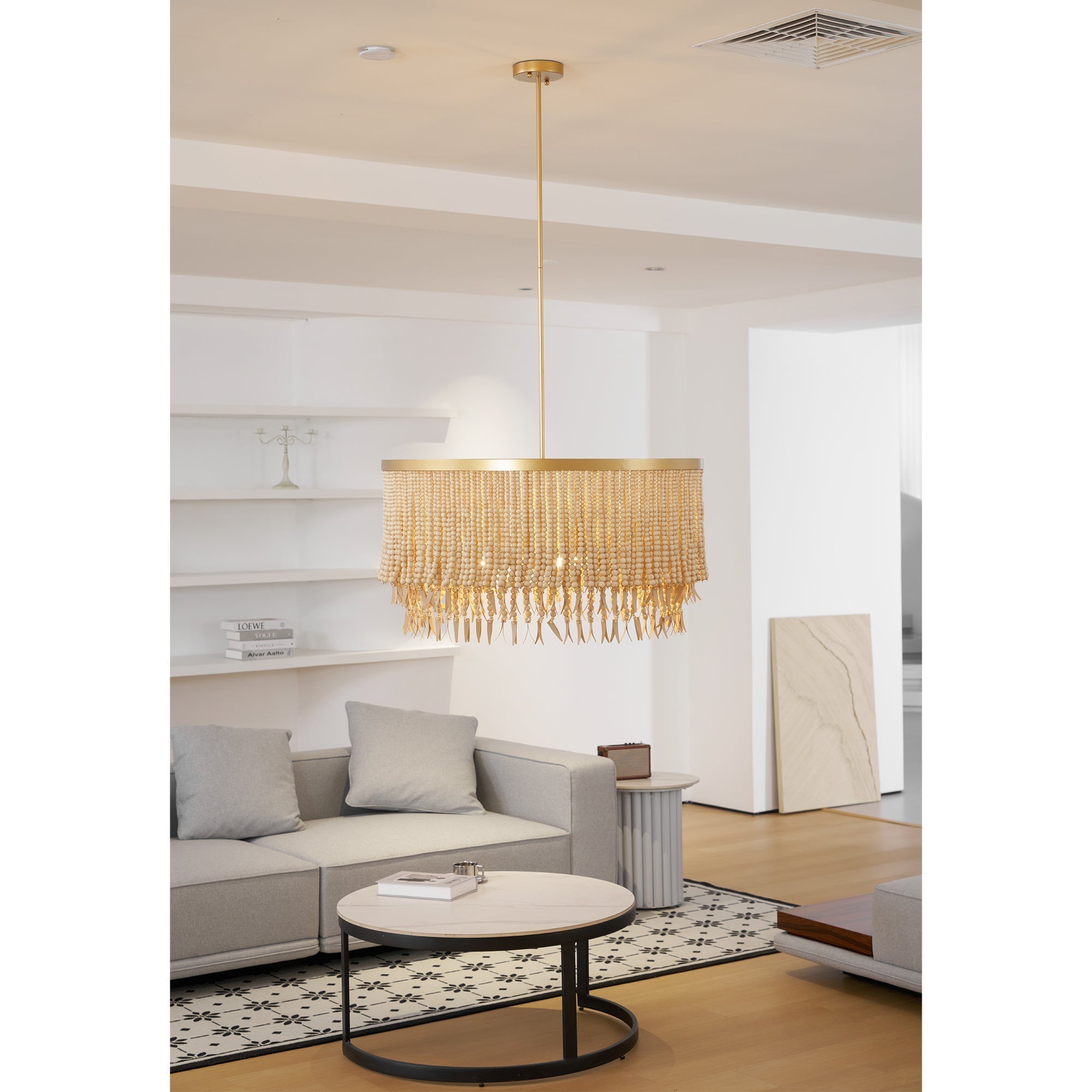 Ljomuvyn Postmodern Luxury Wood Metal Chandelier - Lamp Copper