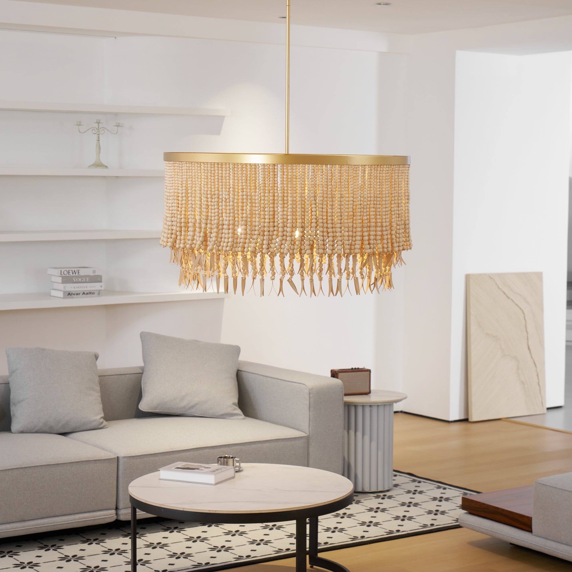 Ljomuvyn Postmodern Luxury Wood Metal Chandelier - Lamp Copper