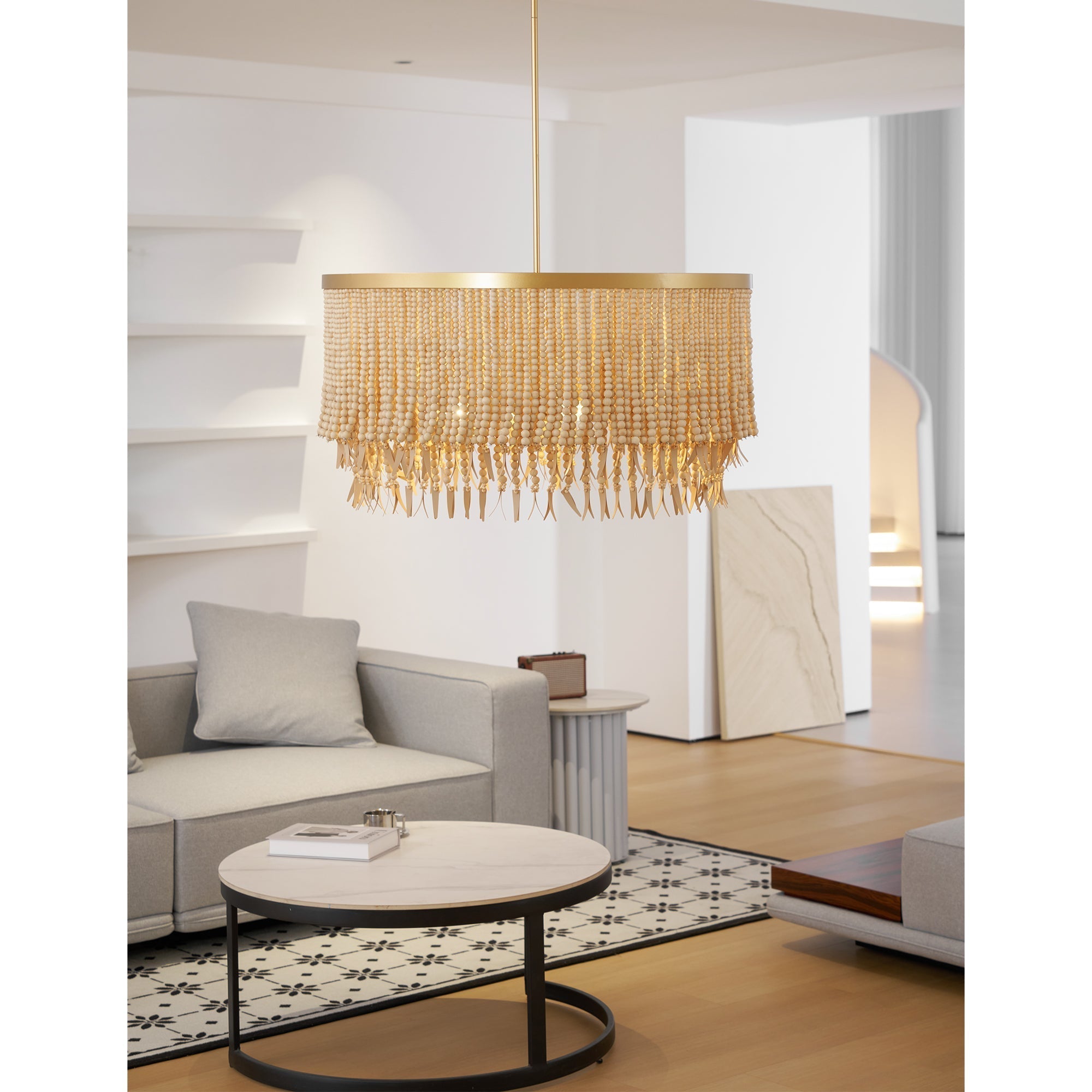 Ljomuvyn Postmodern Luxury Wood Metal Chandelier - Lamp Copper