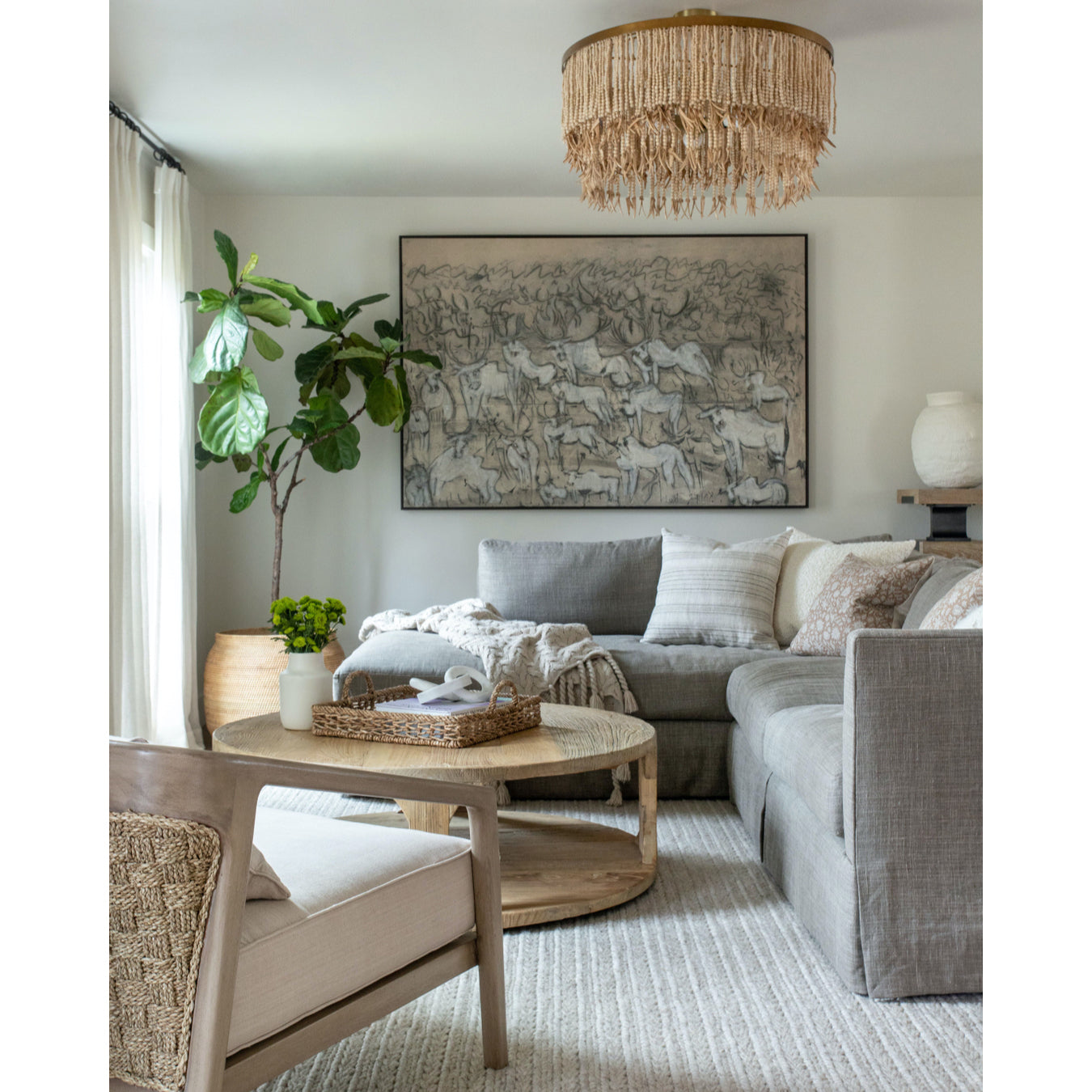 Ljomuvyn Postmodern Luxury Wood Metal Chandelier - Lamp Copper