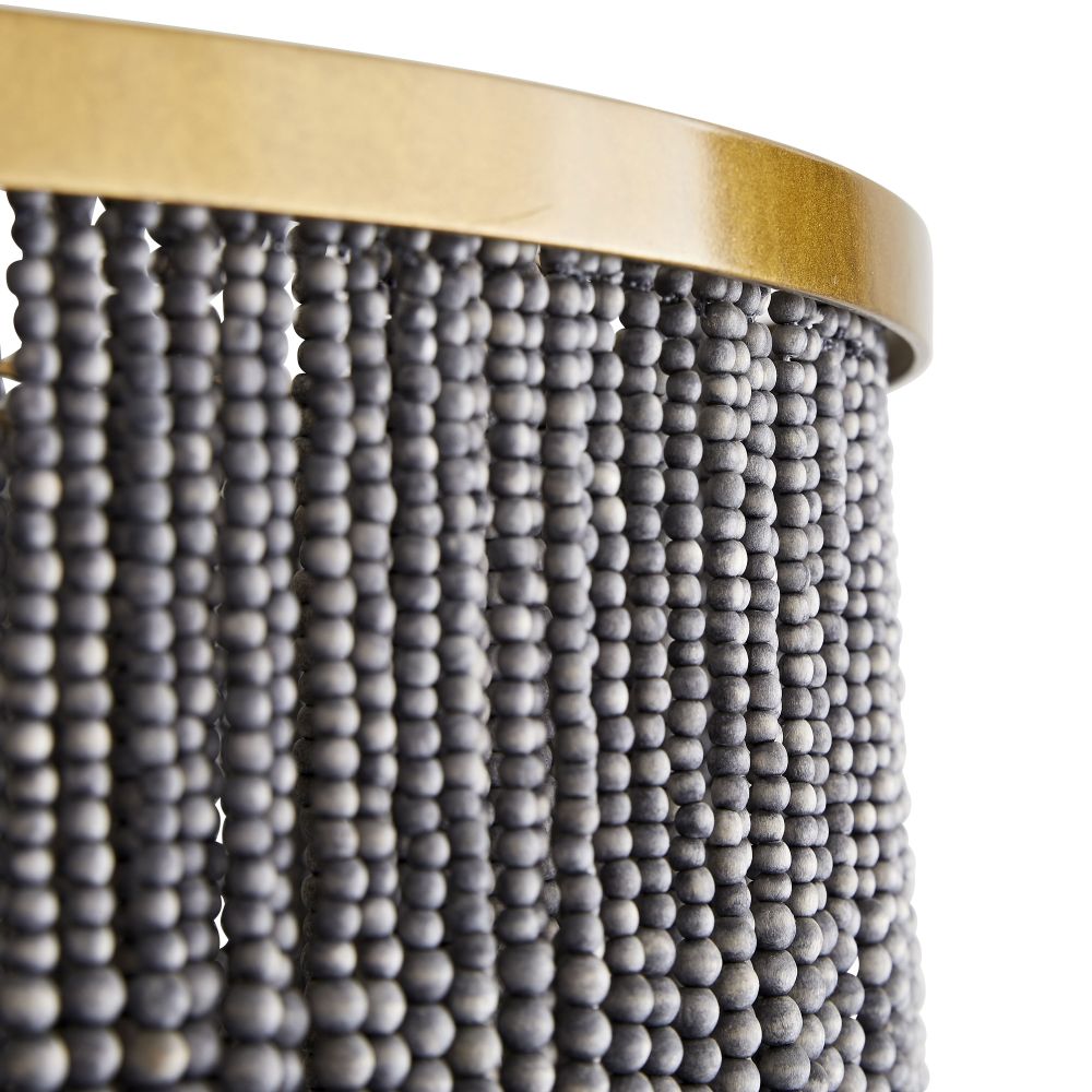 Odette Lustre en Bois et Perles de Noix de Coco