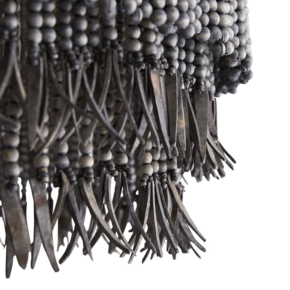 Odette Lustre en Bois et Perles de Noix de Coco