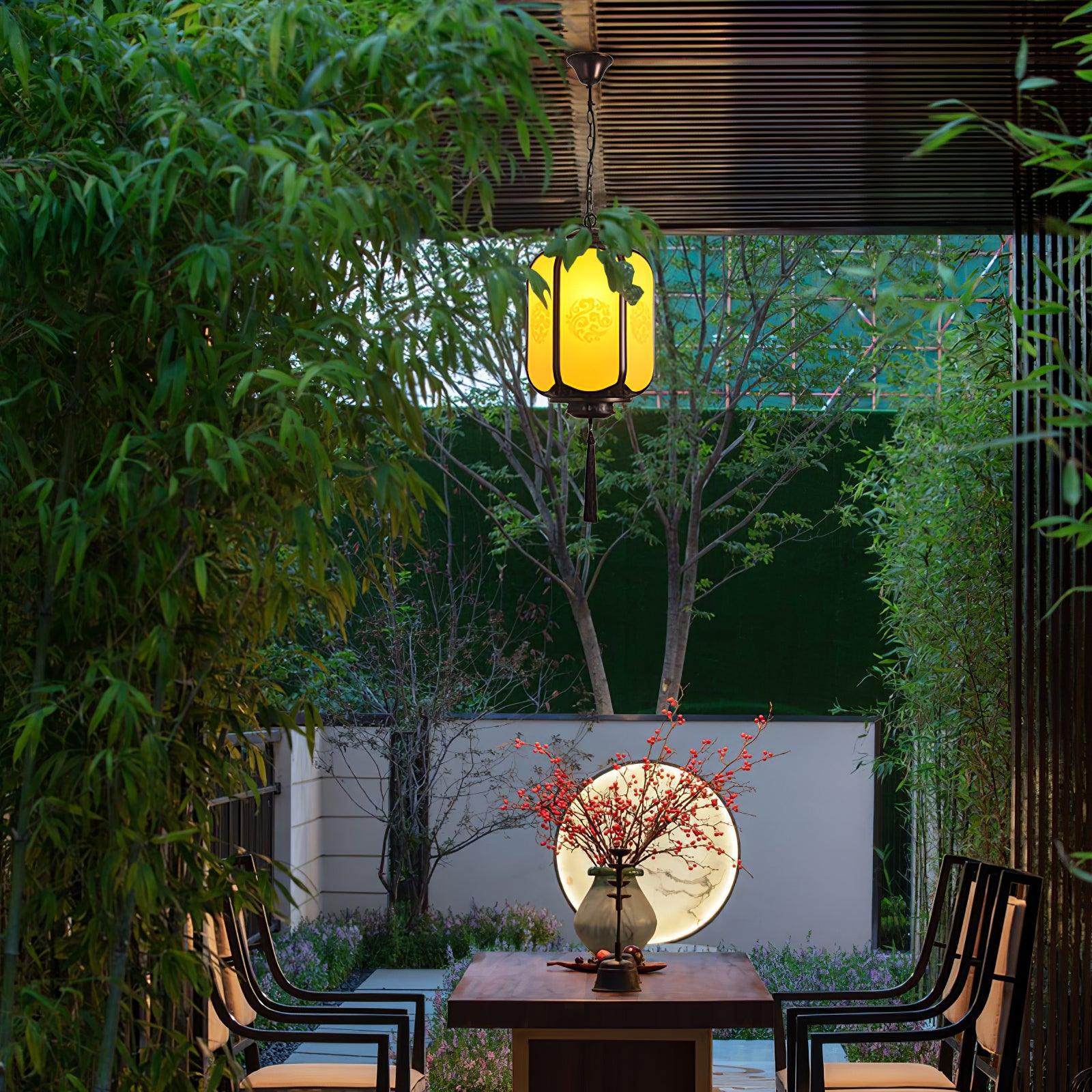 Solara Lampe suspendue antique lanterne d'extérieur rustique - Neutralighting