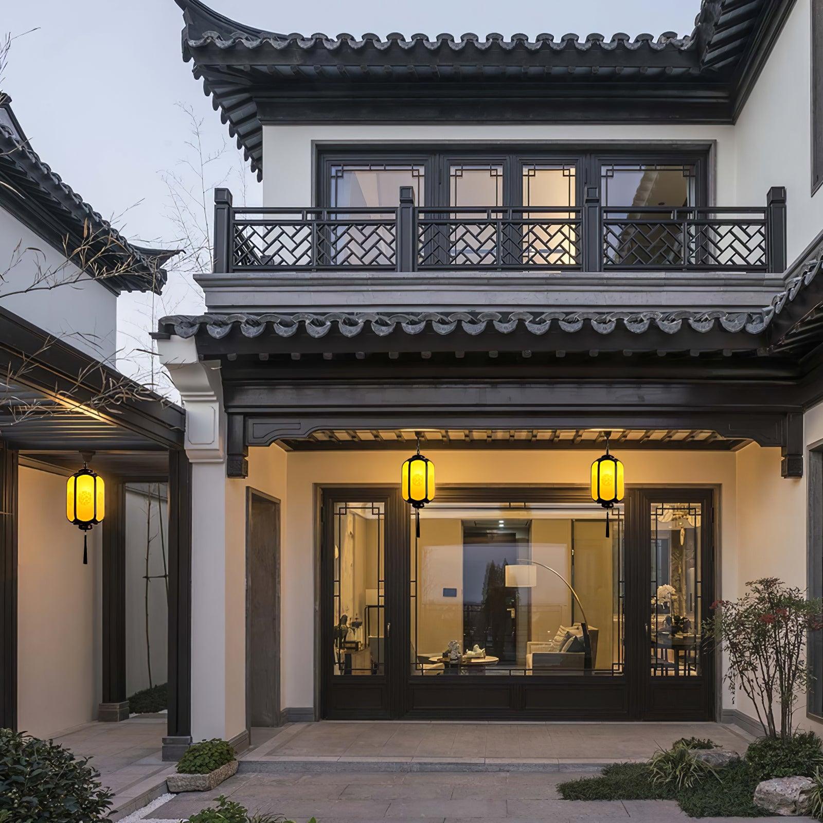 Solara Lampe suspendue antique lanterne d'extérieur rustique - Neutralighting