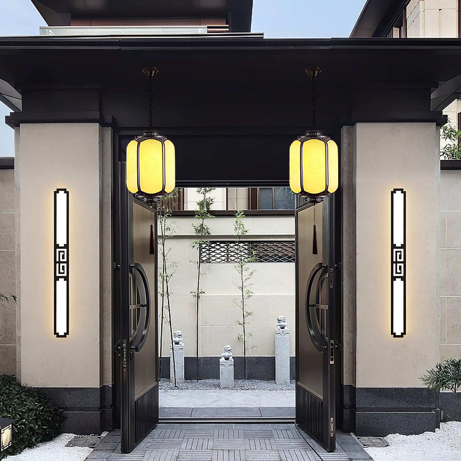 Solara Lampe suspendue antique lanterne d'extérieur rustique - Neutralighting