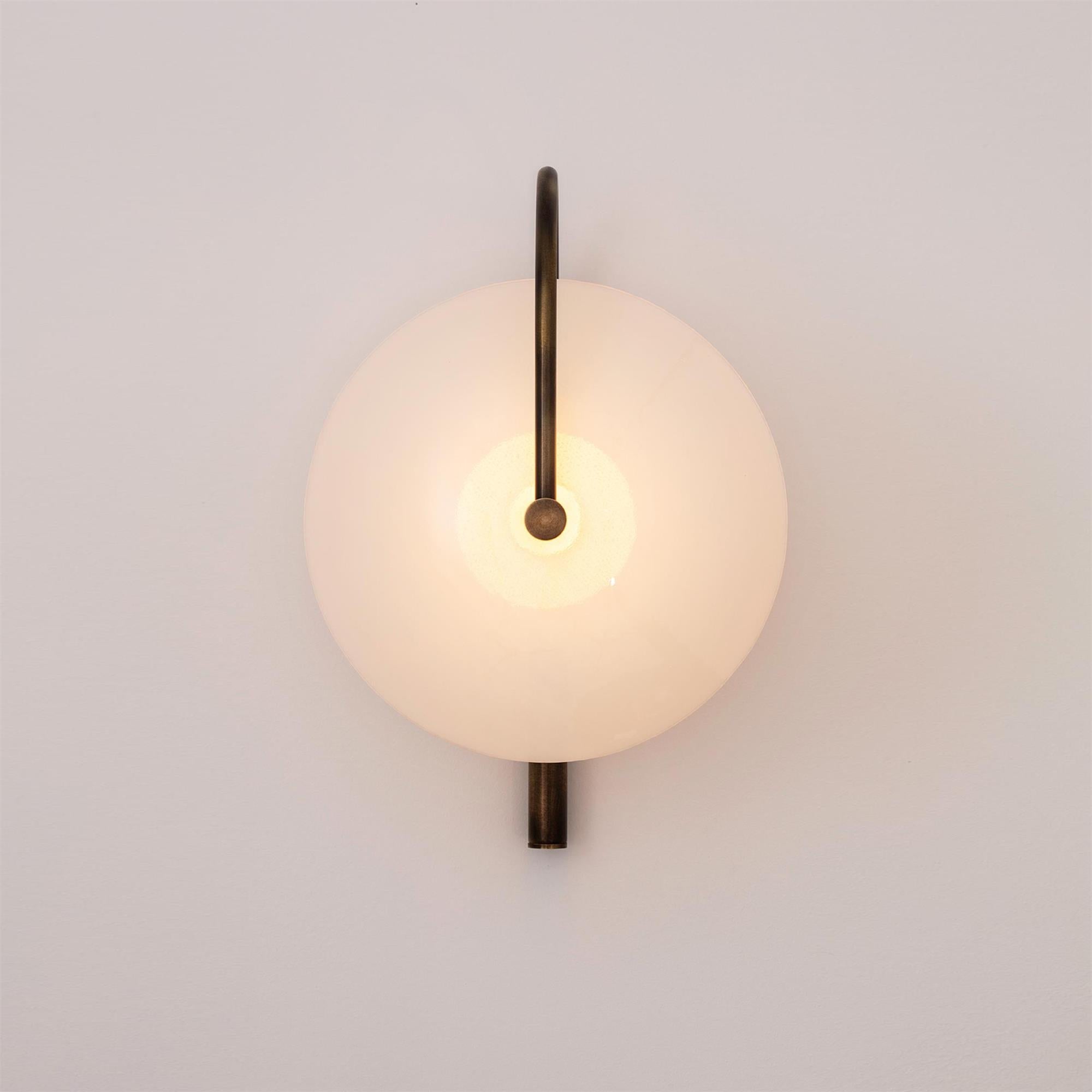 Norduvyn Modern Minimalist Art Metal Glass Wall Lamp - Lamp Copper