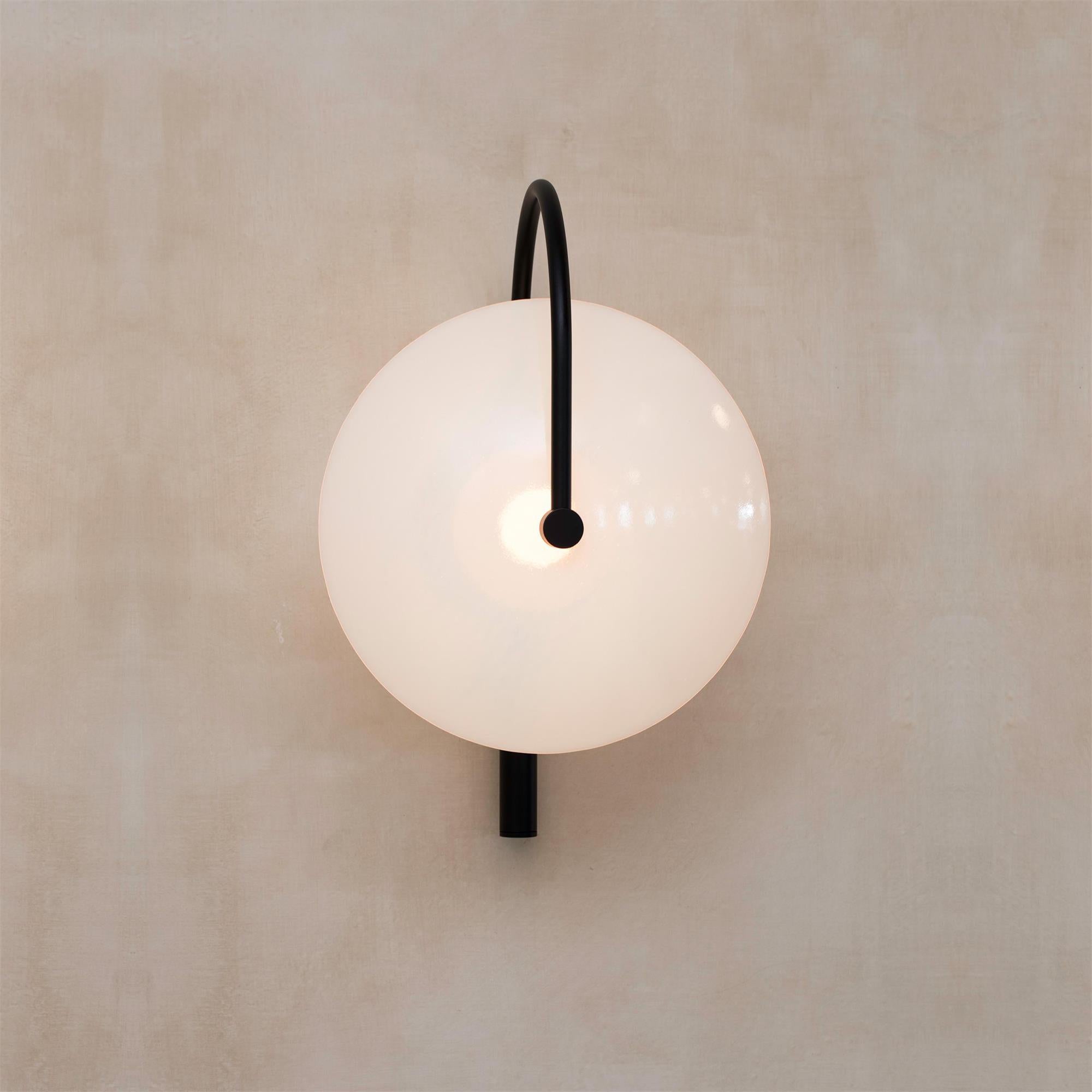 Norduvyn Modern Minimalist Art Metal Glass Wall Lamp - Lamp Copper