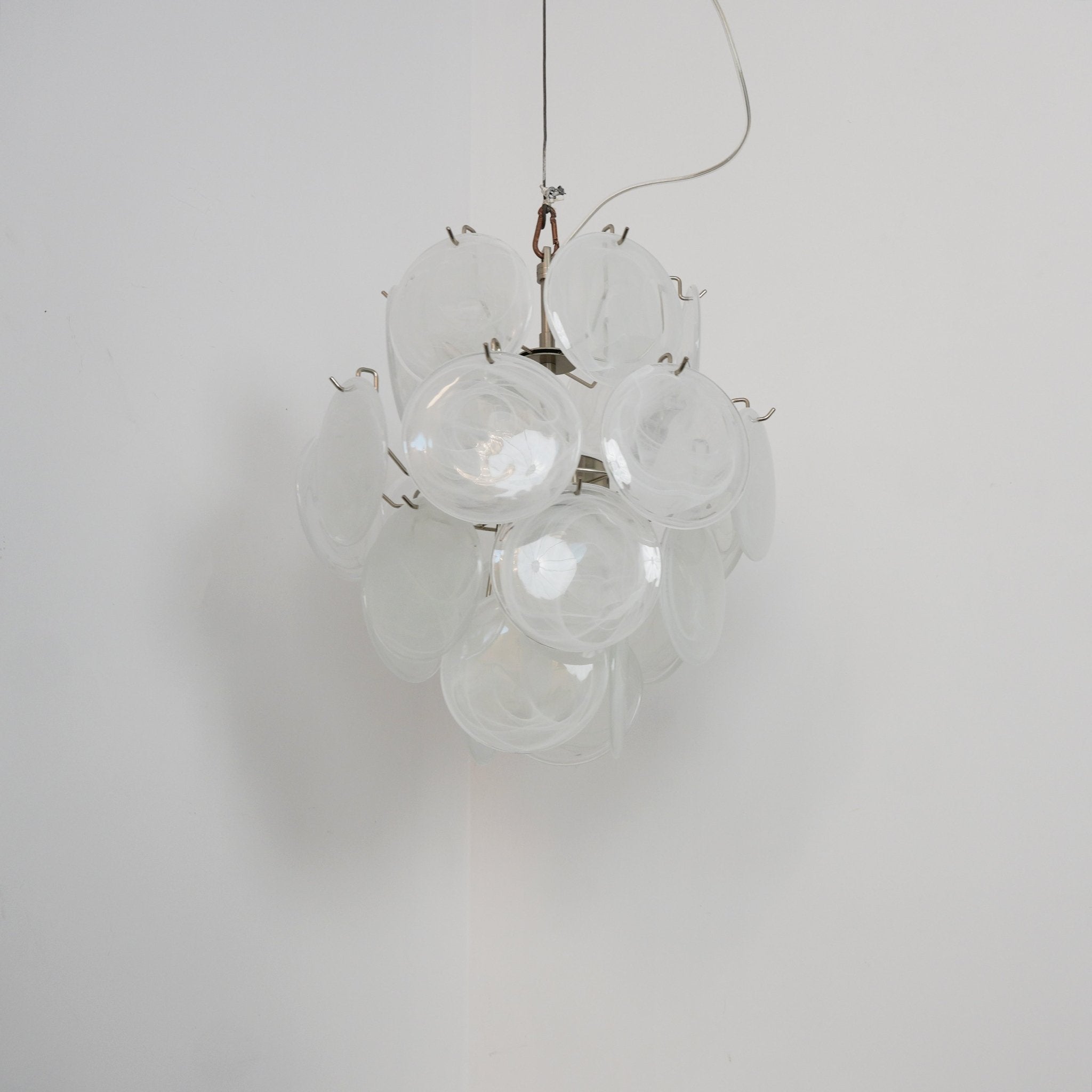 Aurora Chandelier Apricot Murano Glass Disc Layered Artistic - Letslighting