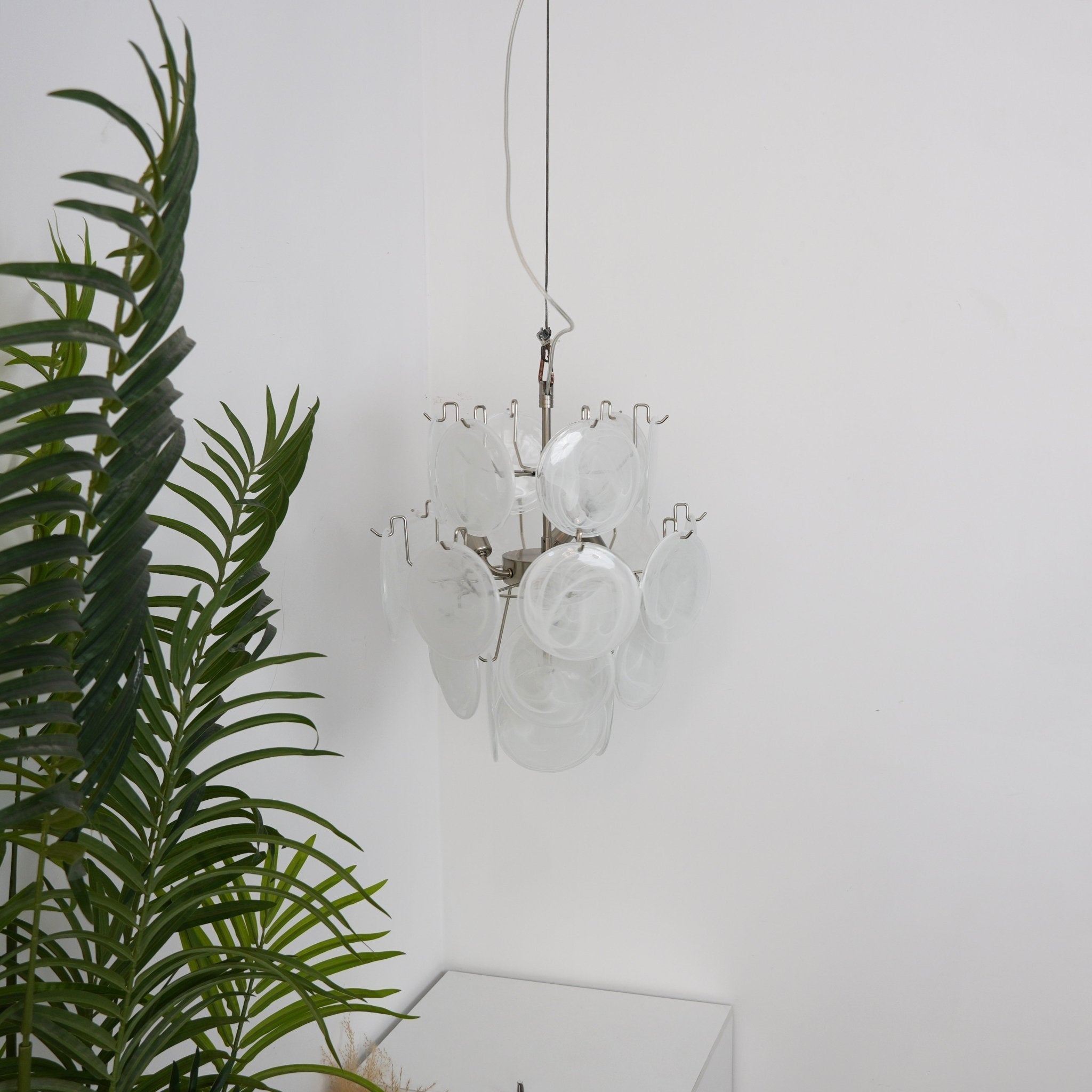 Aurora Chandelier Apricot Murano Glass Disc Layered Artistic - Letslighting