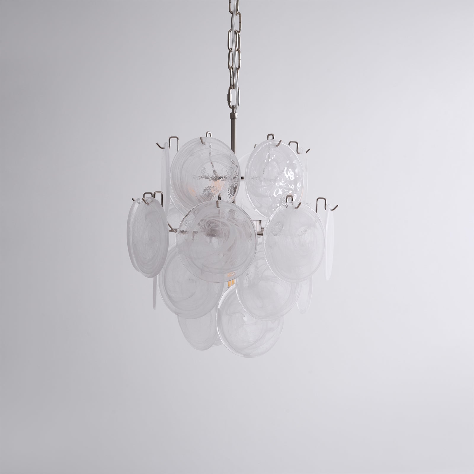 Aurora Chandelier Apricot Murano Glass Disc Layered Artistic - Letslighting