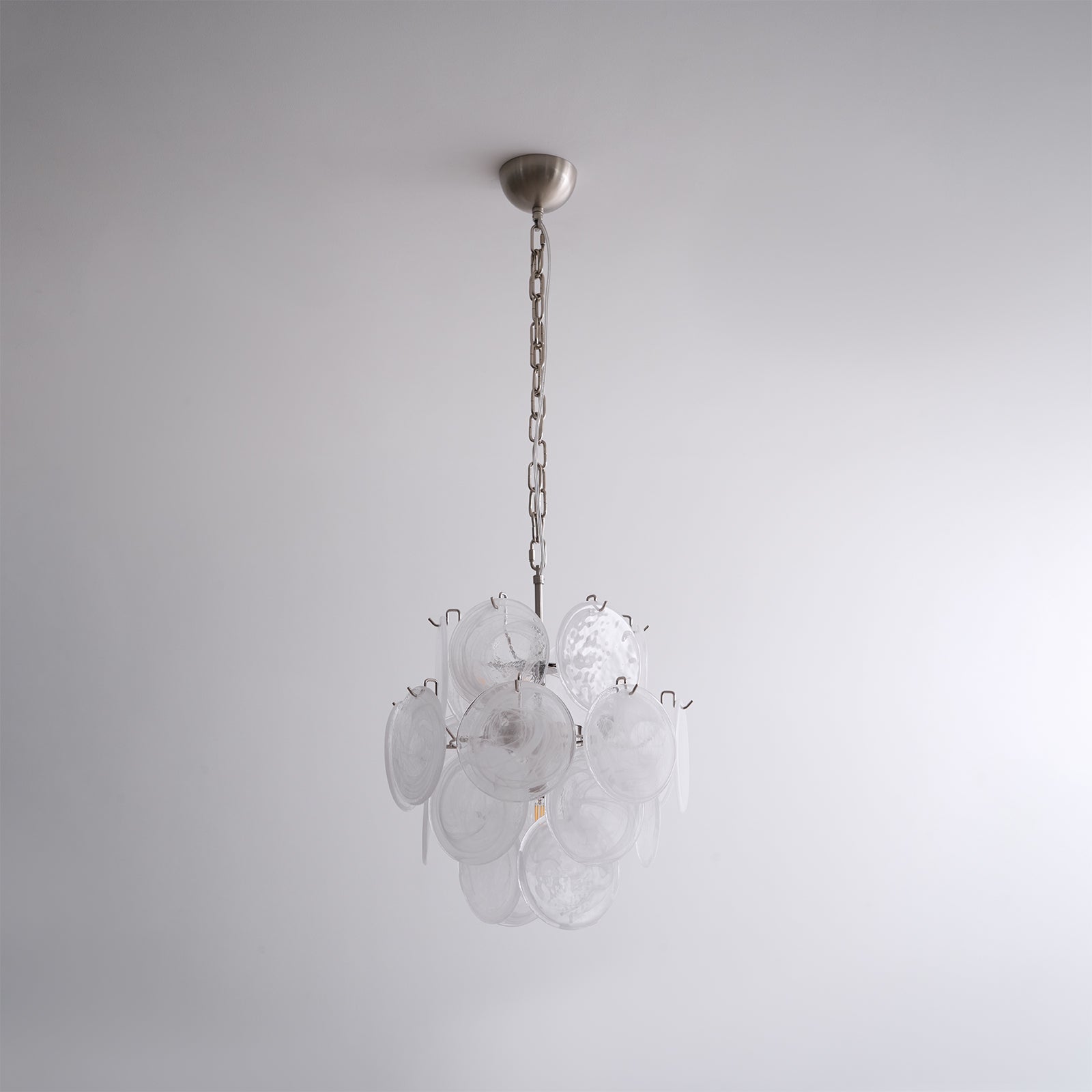 Aurora Chandelier Apricot Murano Glass Disc Layered Artistic - Letslighting