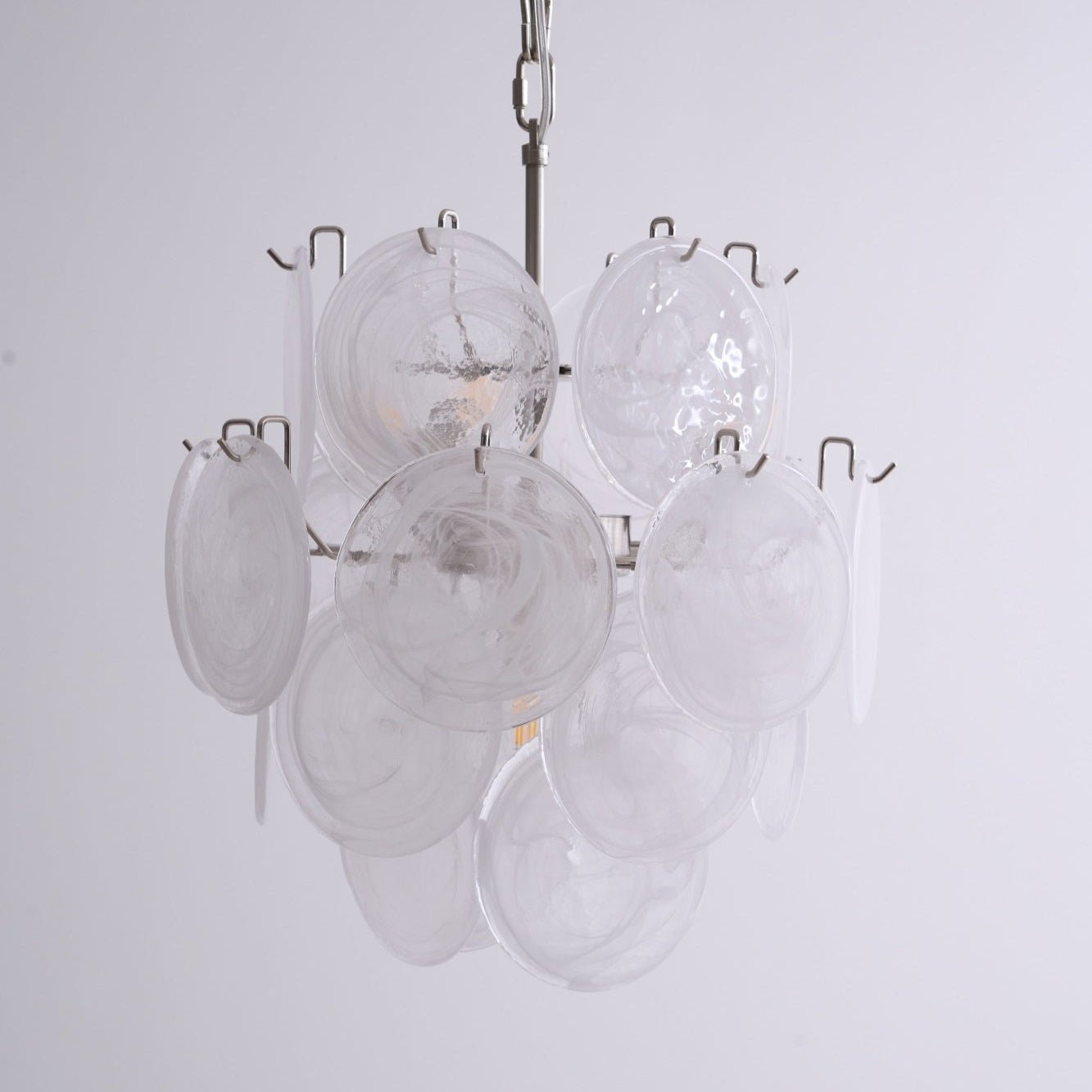 Aurora Chandelier Apricot Murano Glass Disc Layered Artistic - Letslighting