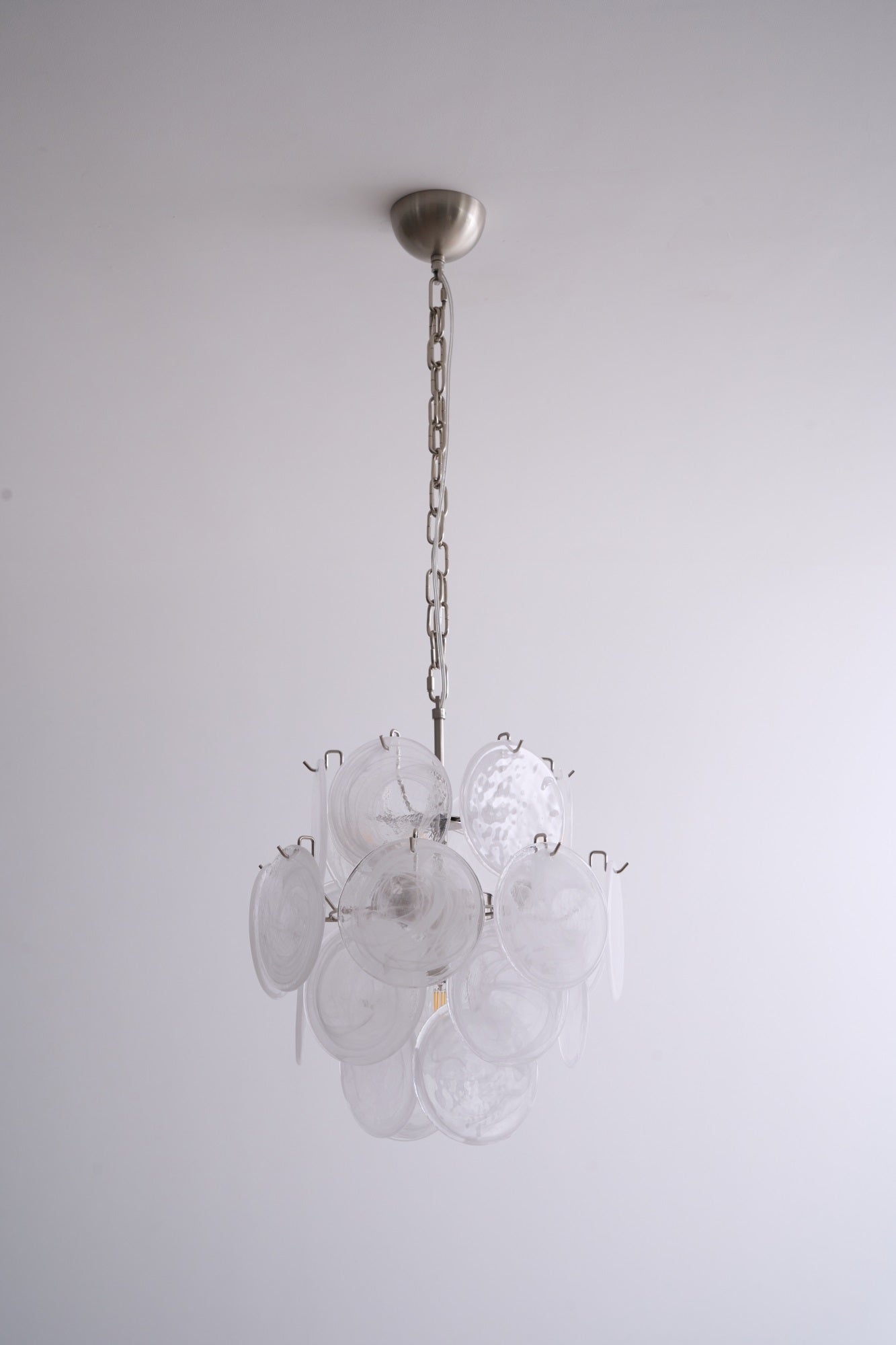 Aurora Chandelier Apricot Murano Glass Disc Layered Artistic - Letslighting