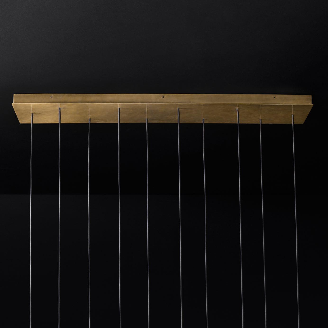 Aurance Lustre avec abat-jours en laiton poli et cristal Minimaliste - Neutralighting