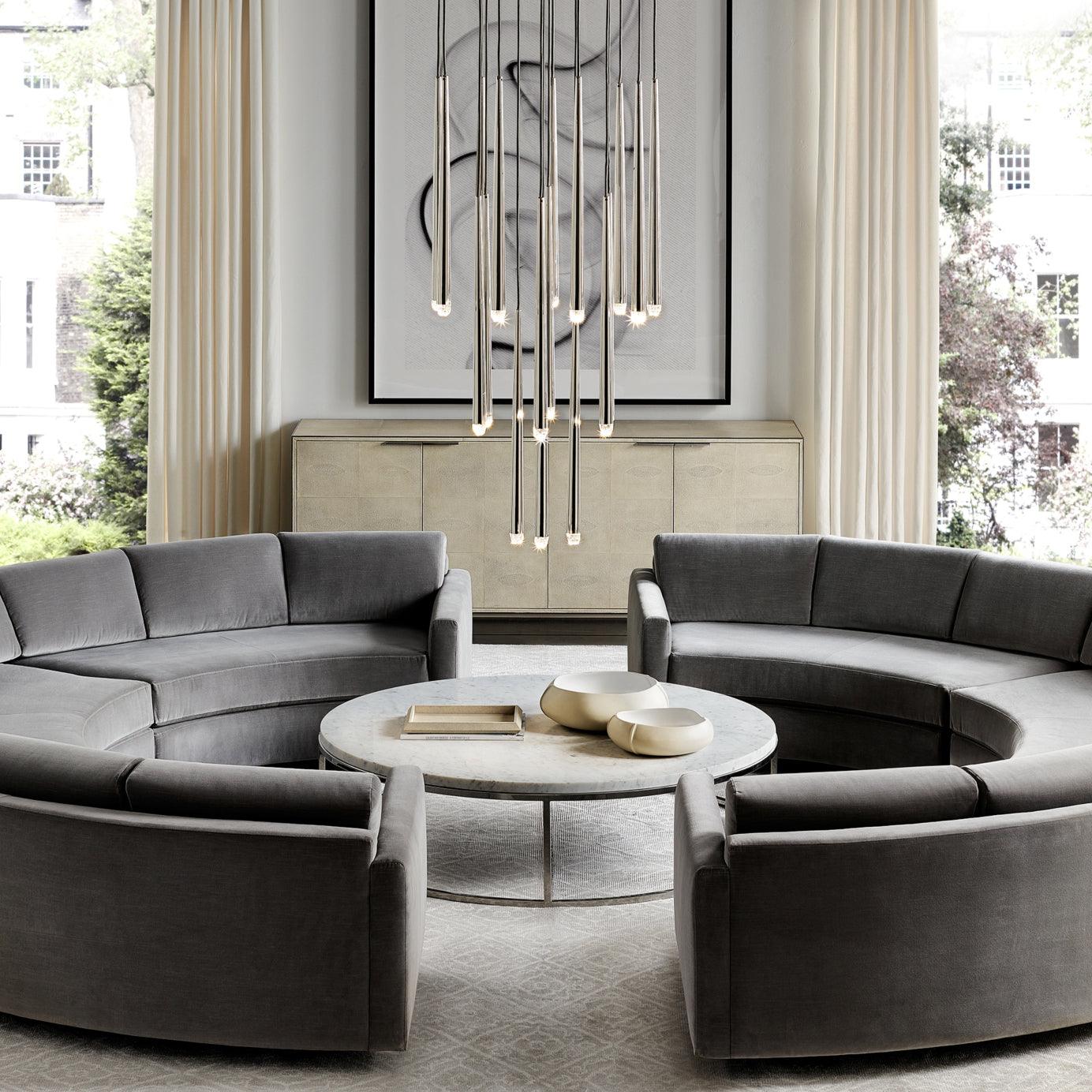 Zenith Chandelier Minimaliste Cristal Laiton - Neutralighting