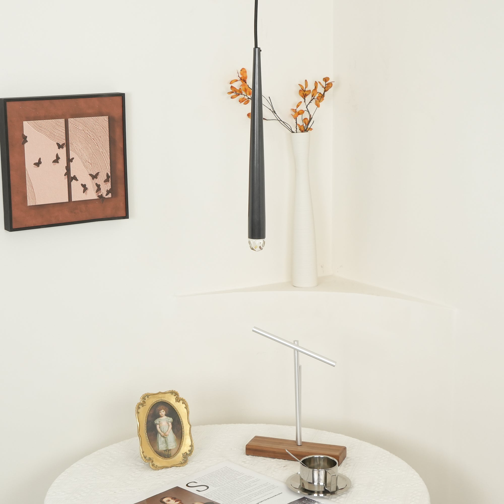 Zenith Chandelier Minimaliste Cristal Laiton - Neutralighting