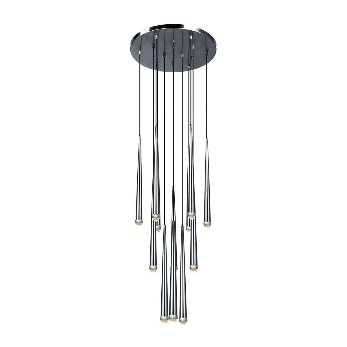 Zenith Chandelier Minimaliste Cristal Laiton - Neutralighting