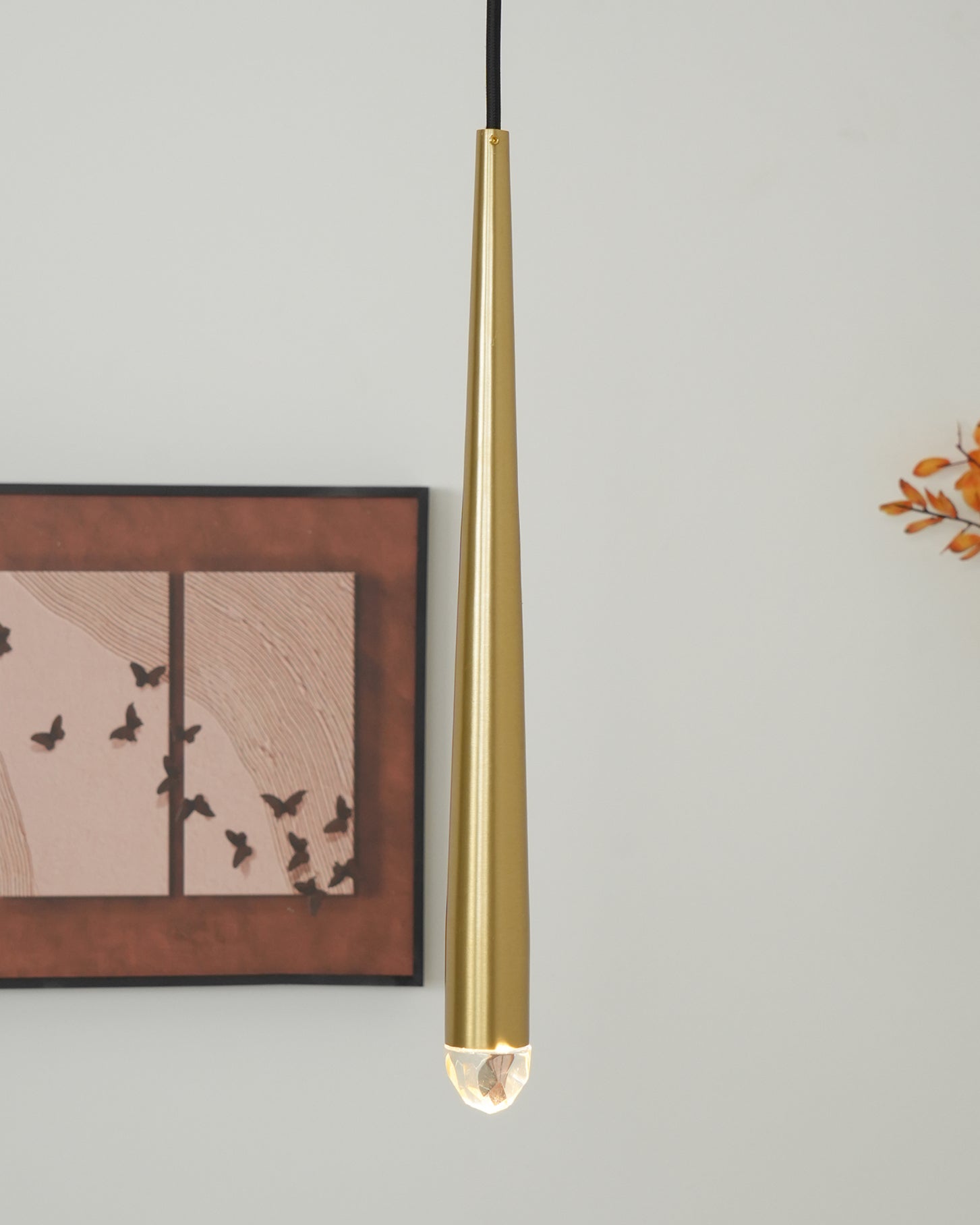 Zenith Chandelier Minimaliste Cristal Laiton - Neutralighting