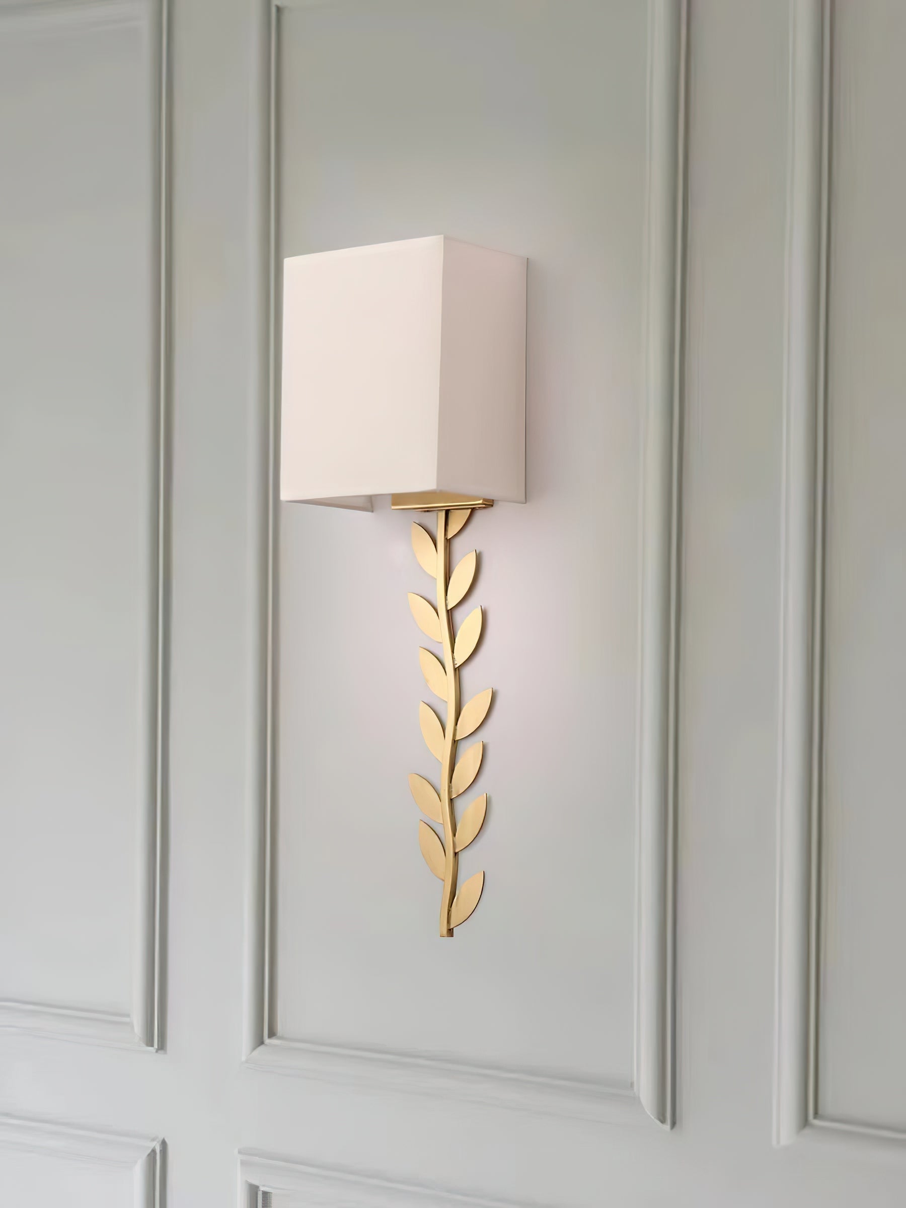 Plotuvyo Lampe Murale Métal Laiton Tissu Grove Minimaliste Moderne - Neutralighting