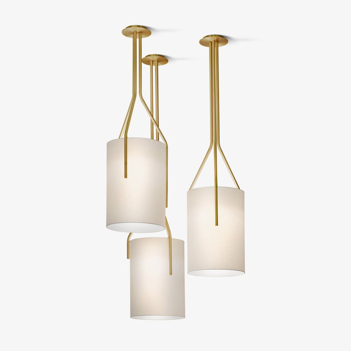 Lustra Chandelier LED 3-Lumières Laiton Moderne - Neutralighting