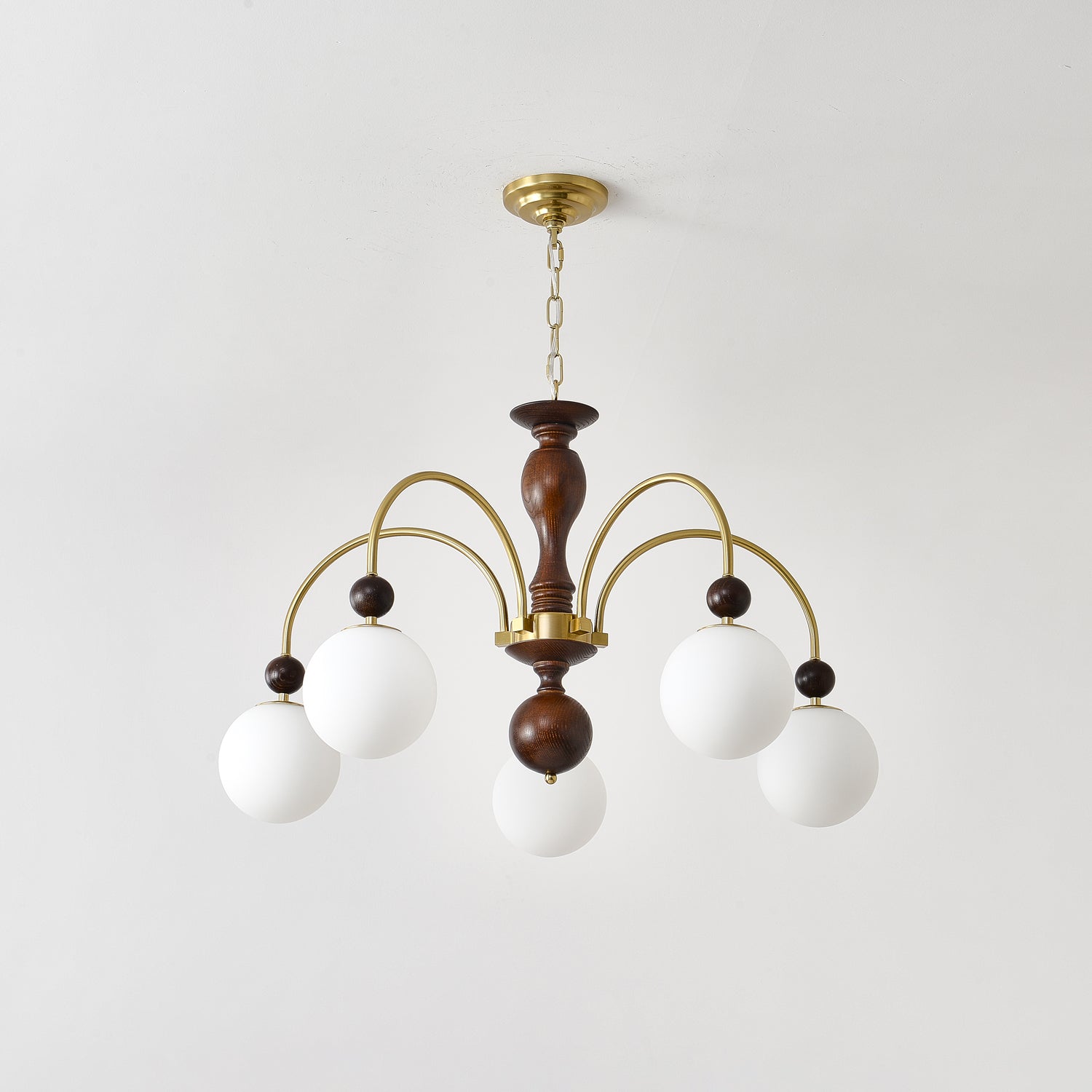 Archway Walnut Color Chandelier - Blowlighting