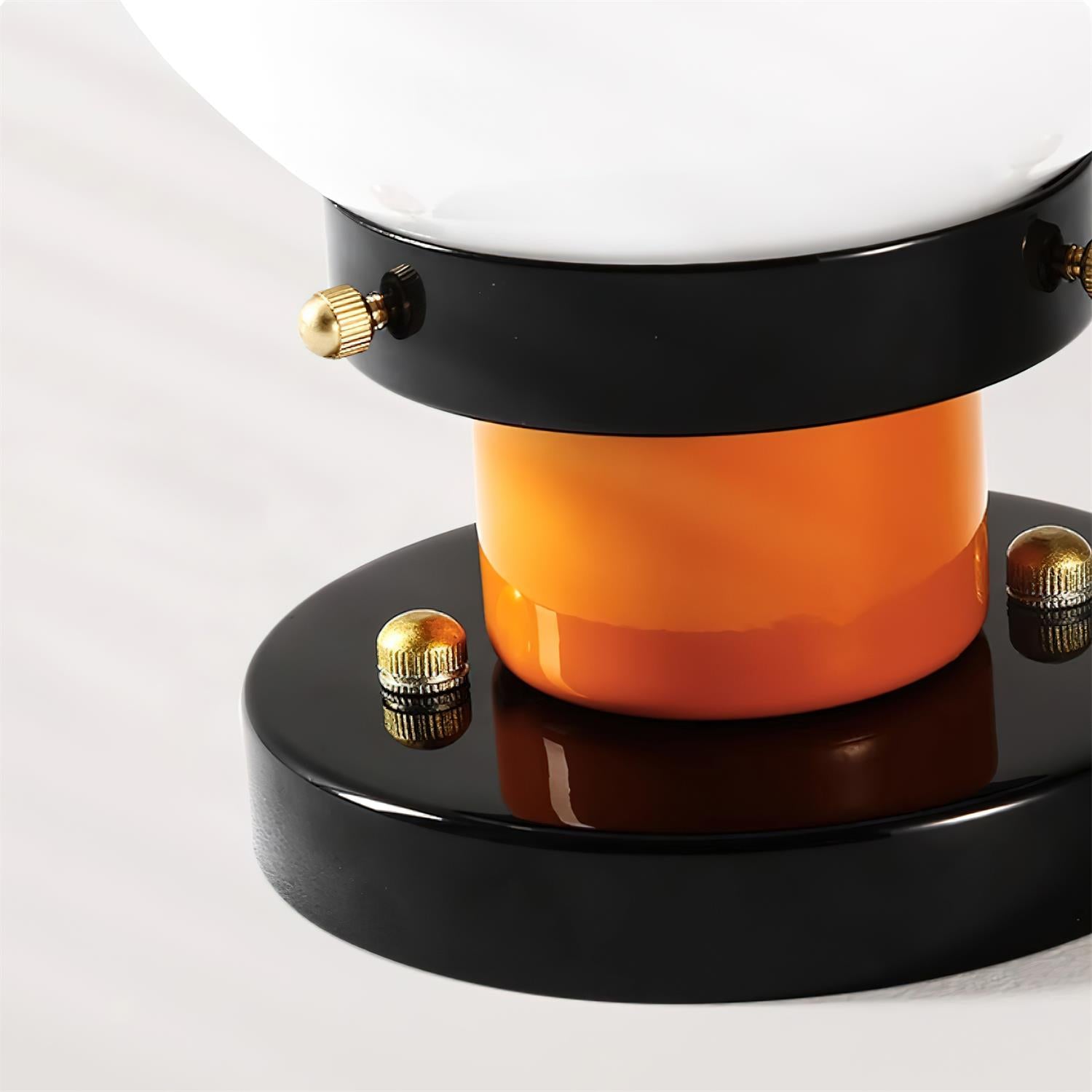 Aria Ceiling Light Spherical Glass Orange Black - Letslighting