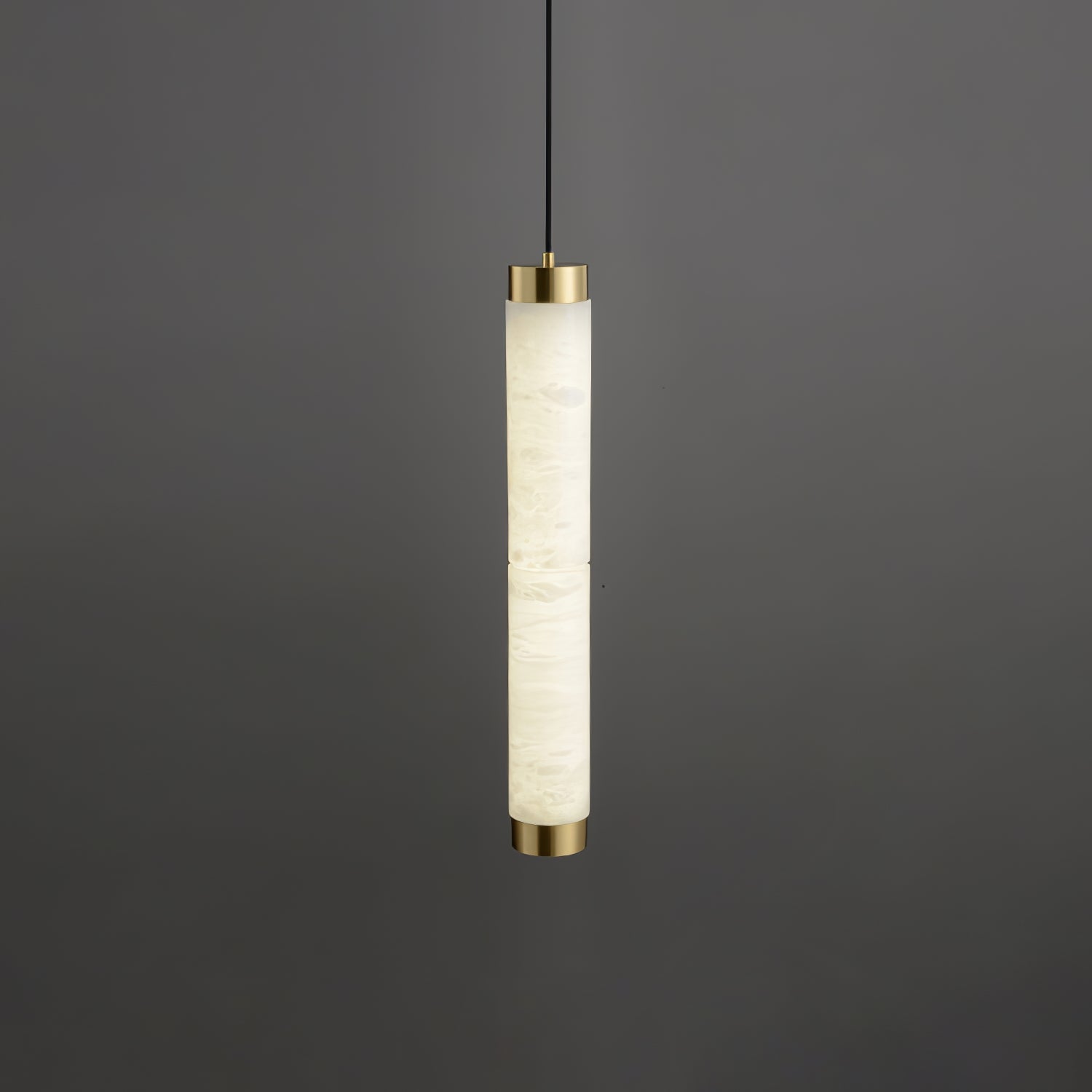 Lira Cylindrical Alabaster Pendant Light - Letslighting