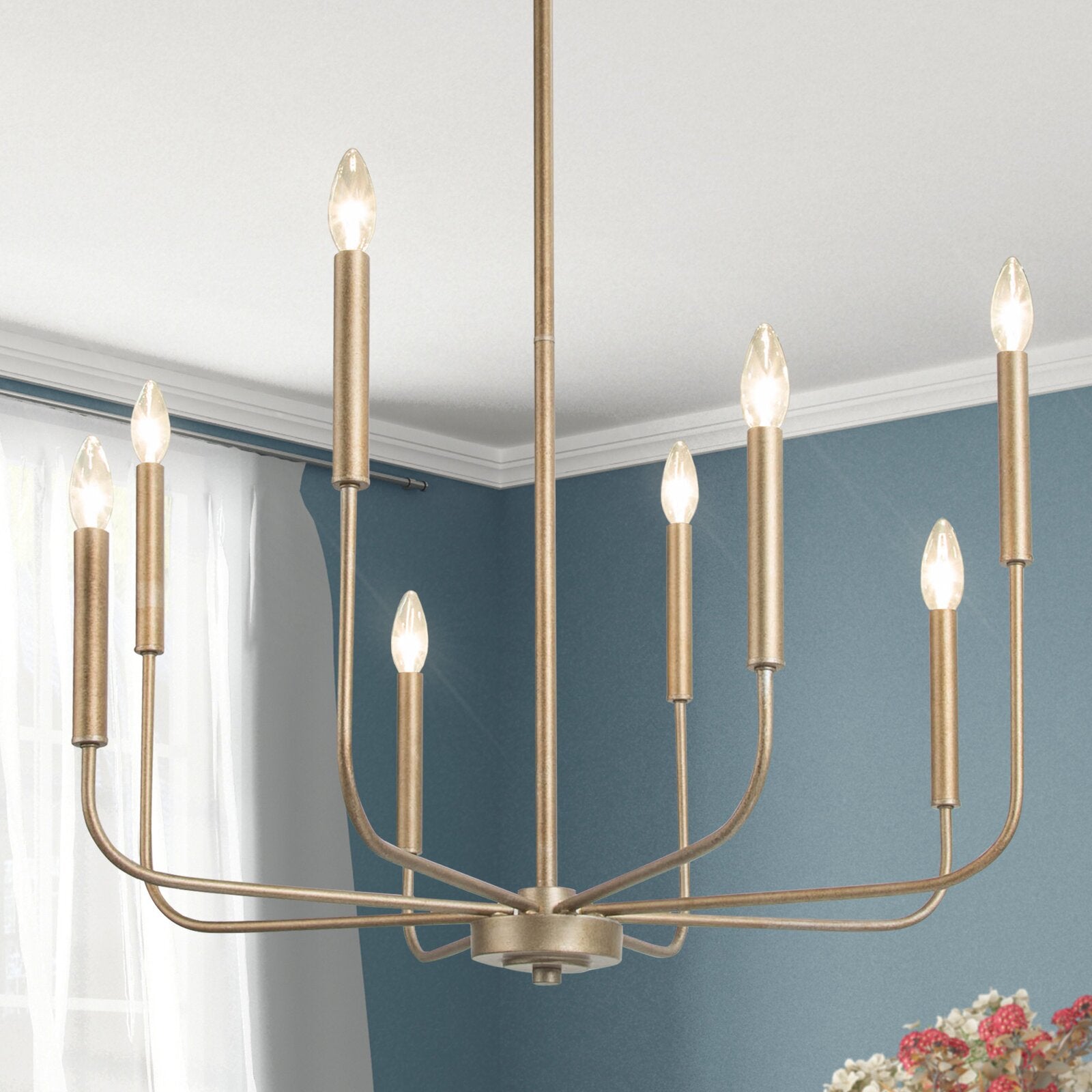 Ulfuvys Chandelier Métal Industriel Moderne En Bougies - Neutralighting