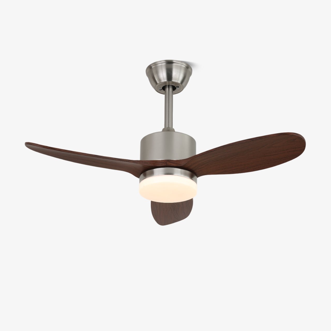 Plafonnier ventilateur VerdantBreeze avec pales en bois et LED intégrée