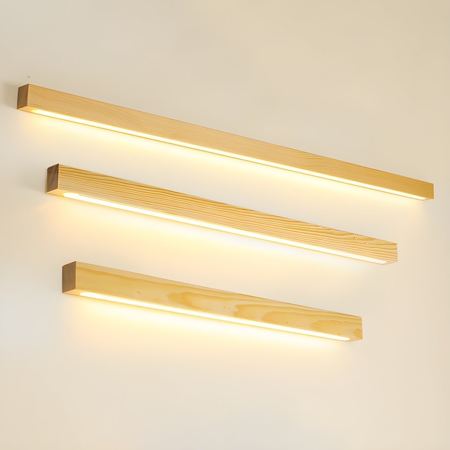 Lustra Applique Murale Linéaire Bois et LED Design Minimaliste - Neutralighting