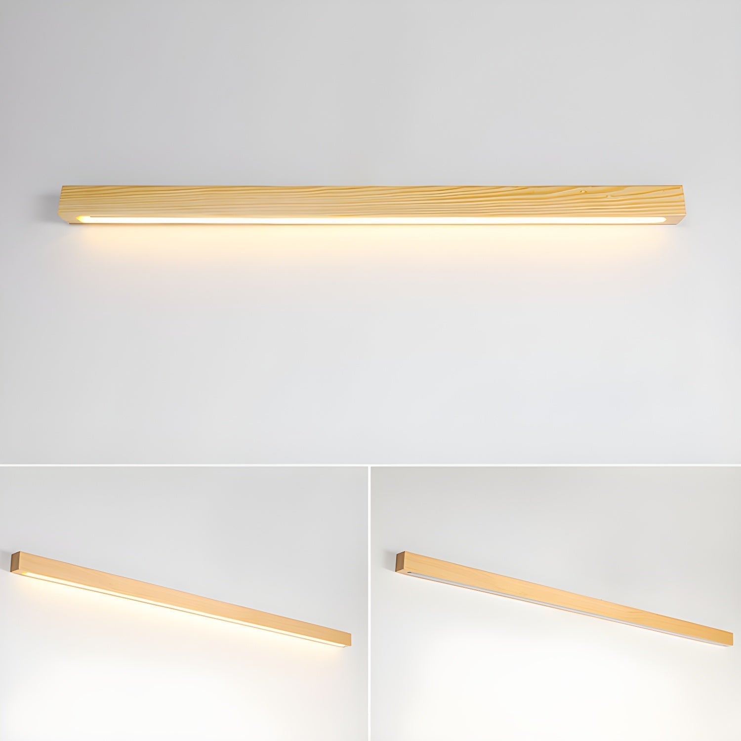 Lustra Applique Murale Linéaire Bois et LED Design Minimaliste - Neutralighting