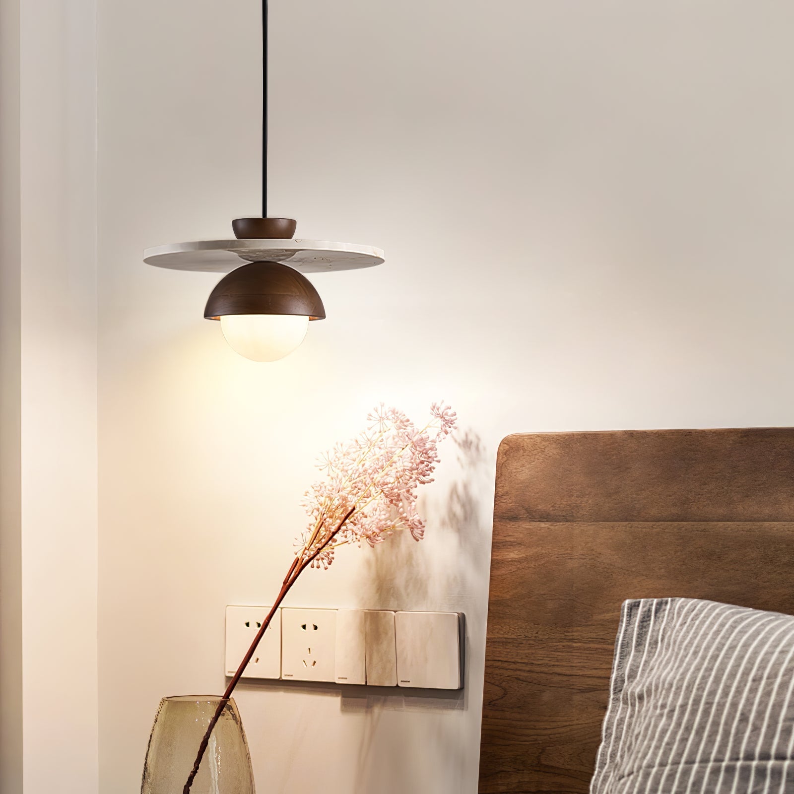 Vera Travertine Glass Pendant Light Design - Letslighting