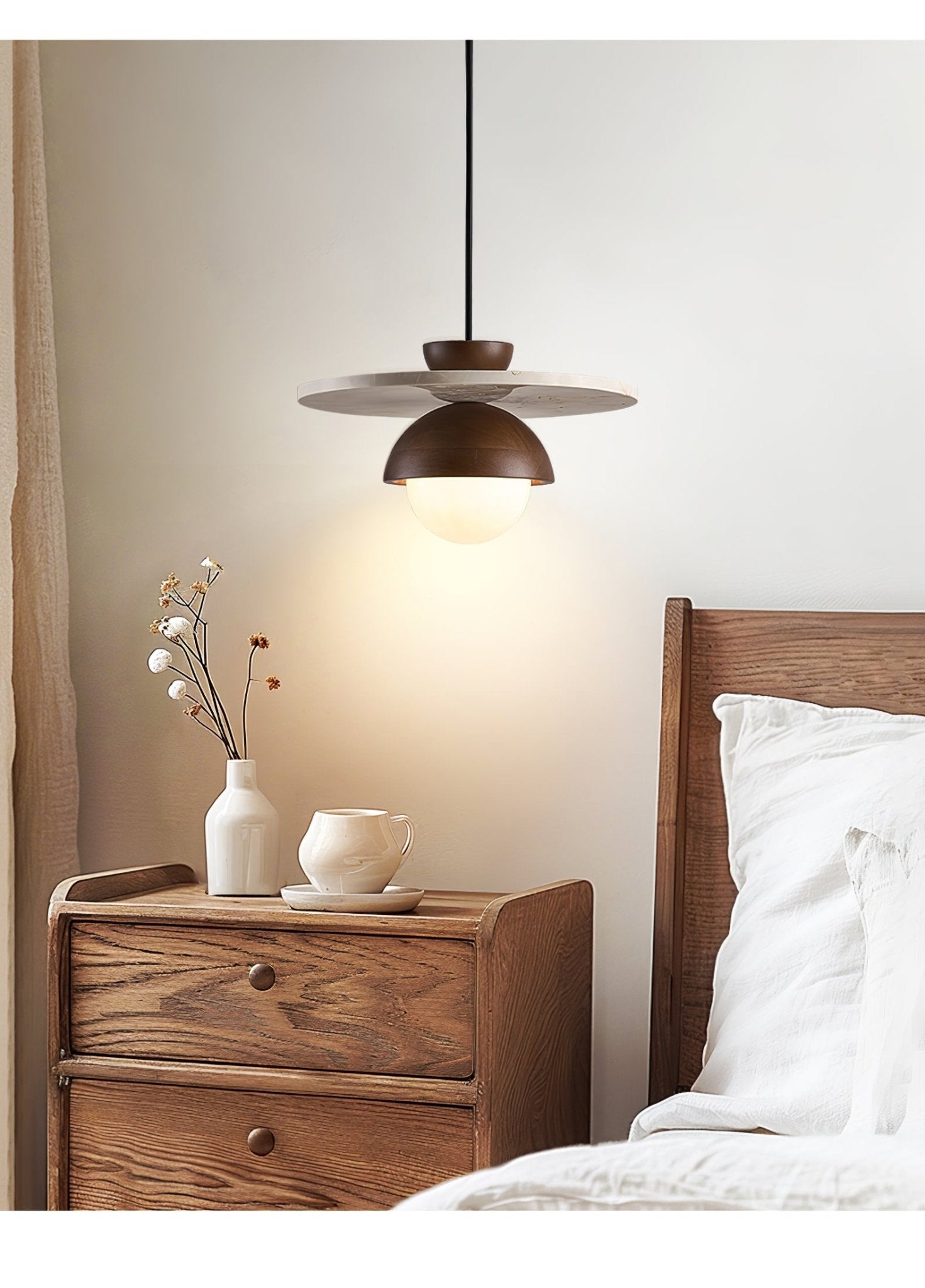 Vera Travertine Glass Pendant Light Design - Letslighting