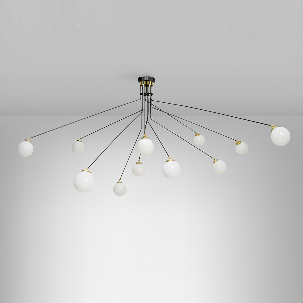 Vatnuvyo Modern Minimalist Brass Metal Glass Ceiling Lamp - Lamp Copper