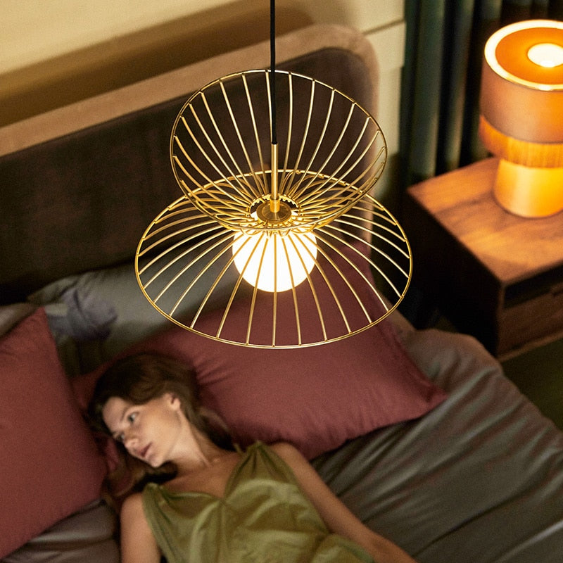 Ritta Luminaires Suspension Vertigo LED Métal Noir/Or Salle à manger - Neutralighting