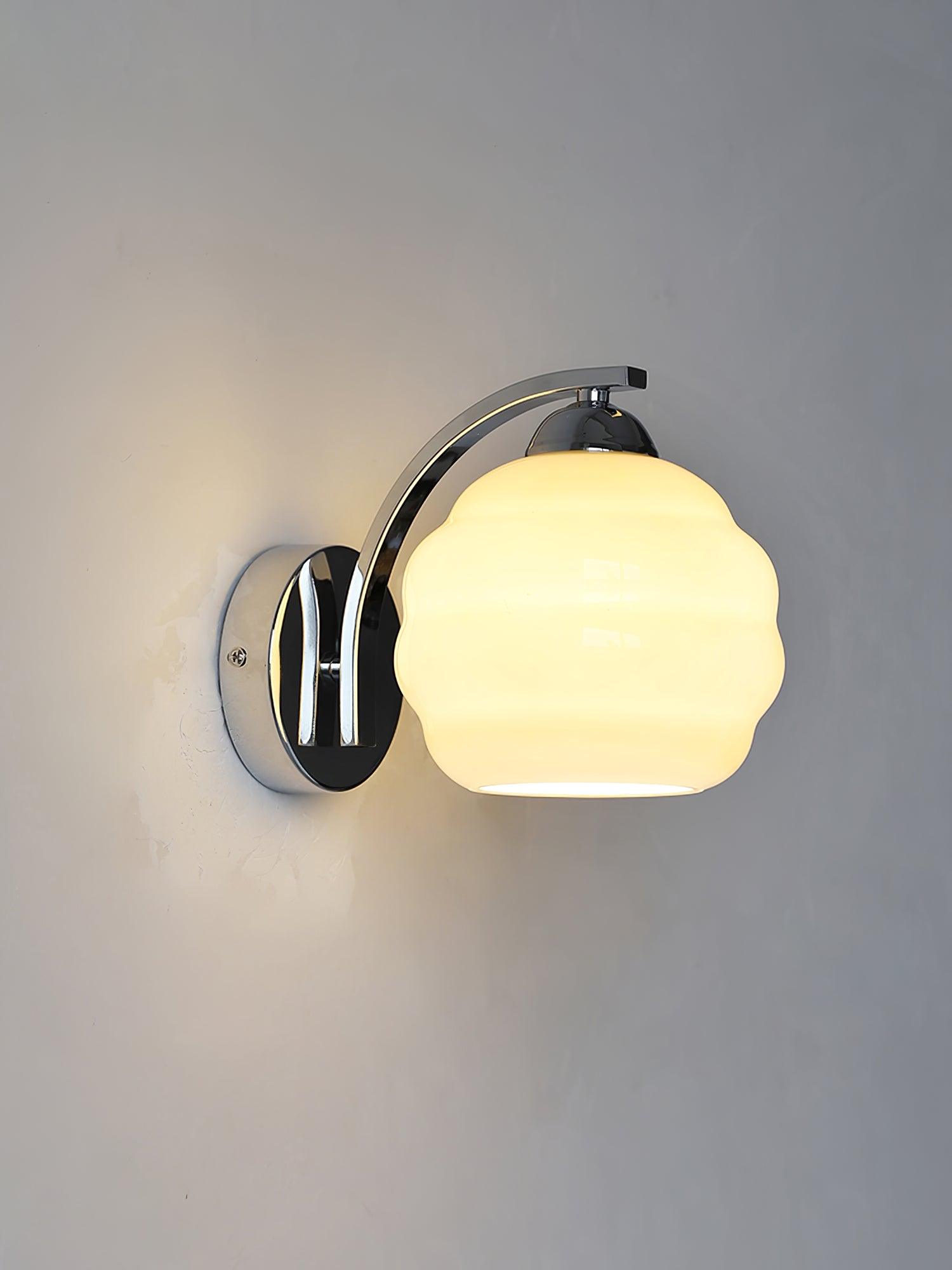 Lustra Wall Lamp Art Deco Glass Chrome - Neutralighting