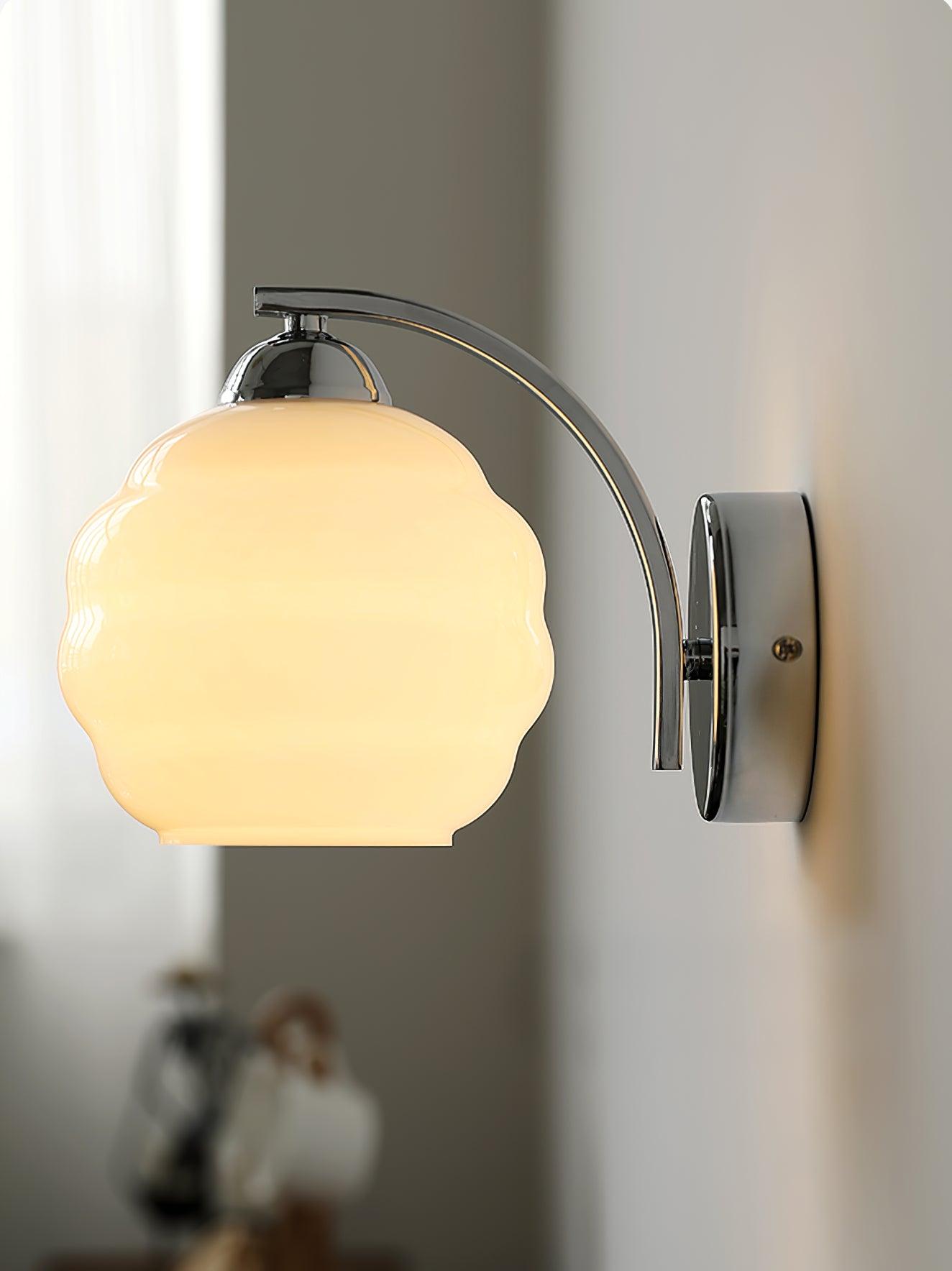 Lustra Wall Lamp Art Deco Glass Chrome - Neutralighting