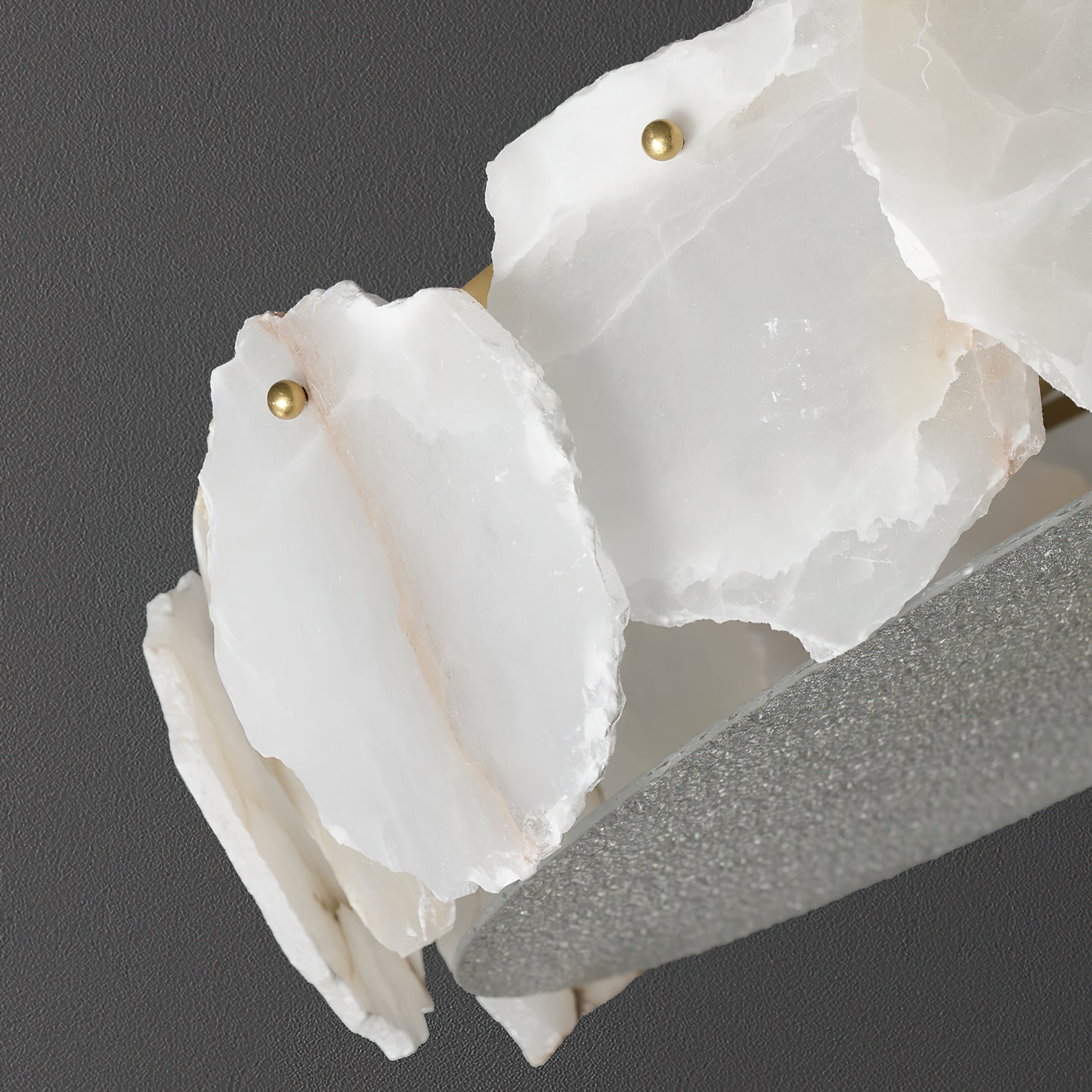 Zoruvys Sophisticated Disc Flat Alabaster Glass Ceiling Light - Lamp Copper