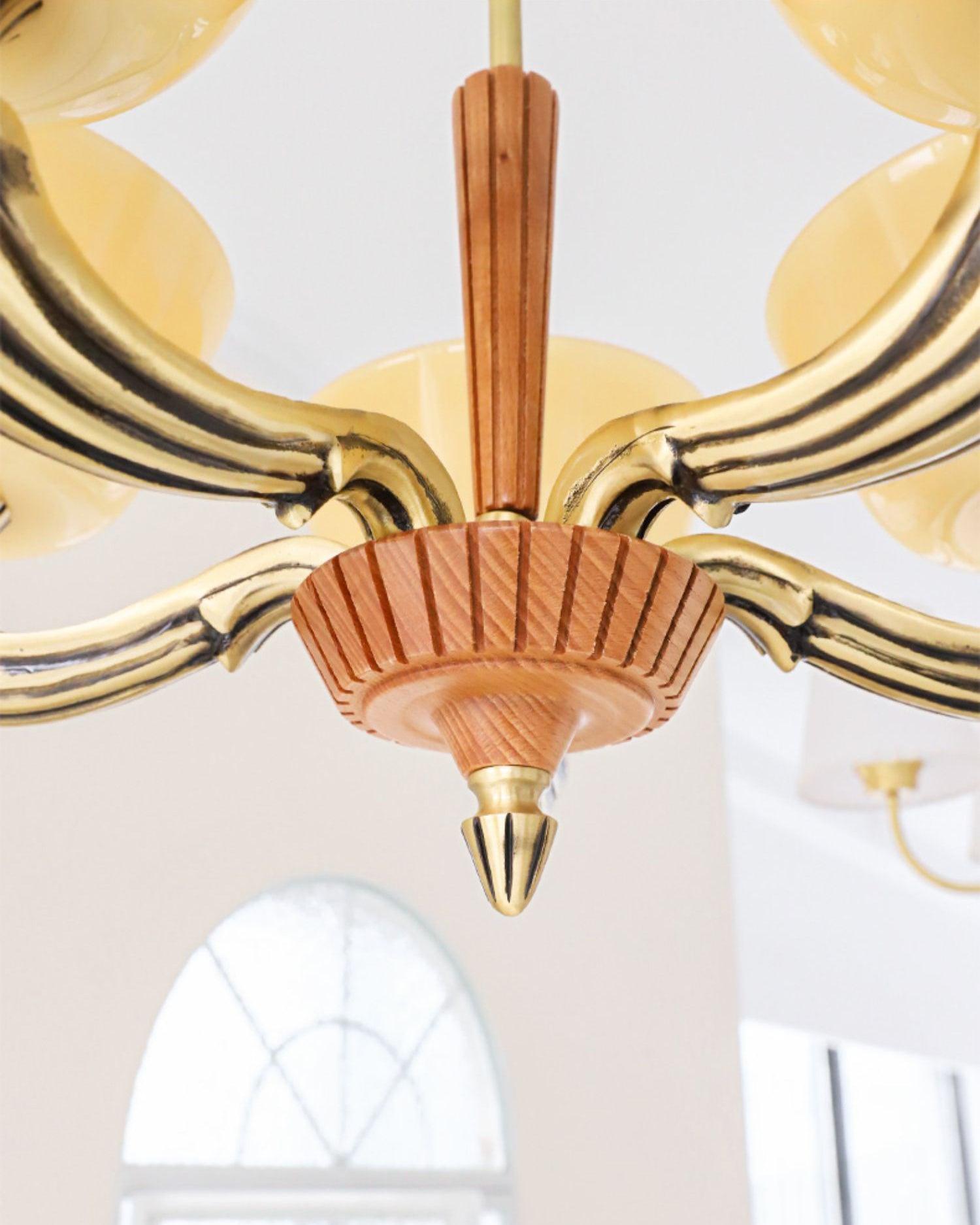 Lustra Chandelier Flared Shade Vintage - Blowlighting