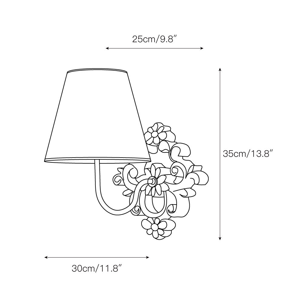 Alvuvys Modern Premium Elegance Fabric Metal Wall Lamp - Lamp Copper