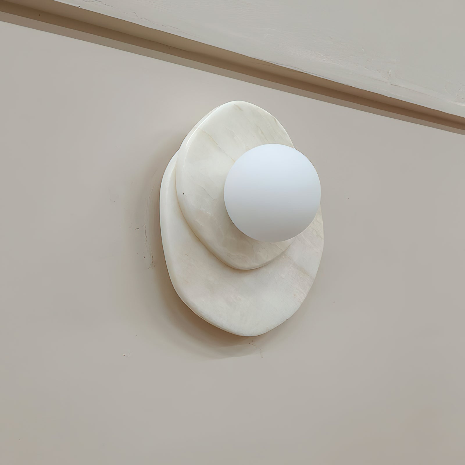 Astr Modern Minimalist Unique Stone Glass Wall Lamp - Lamp Copper