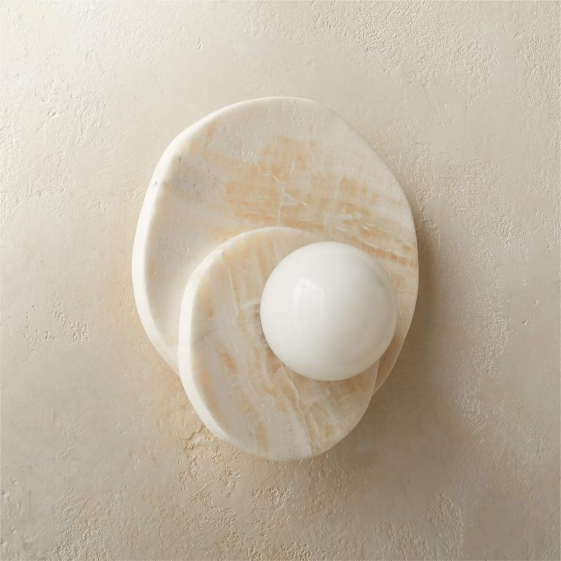 Astr Modern Minimalist Unique Stone Glass Wall Lamp - Lamp Copper