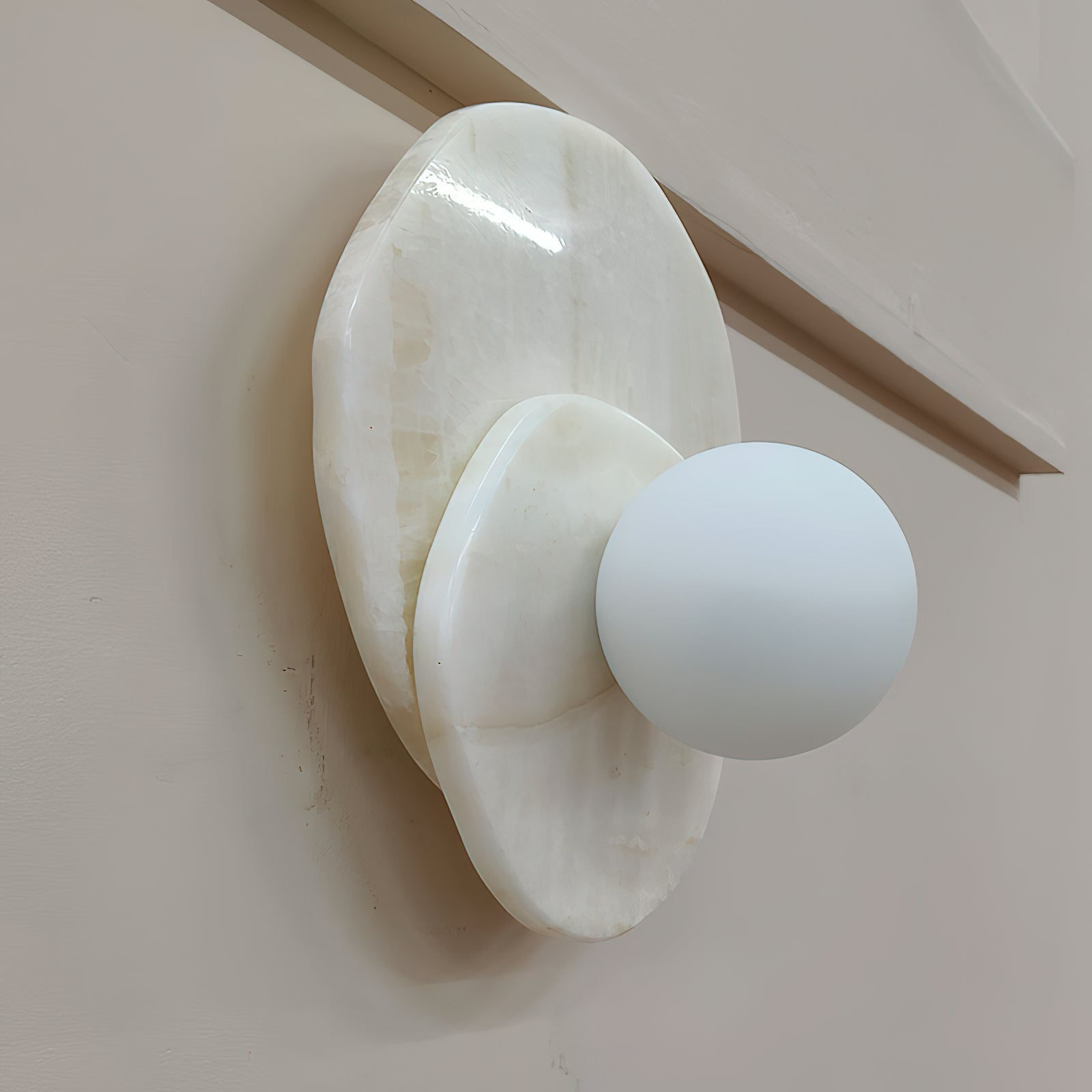 Astr Modern Minimalist Unique Stone Glass Wall Lamp - Lamp Copper