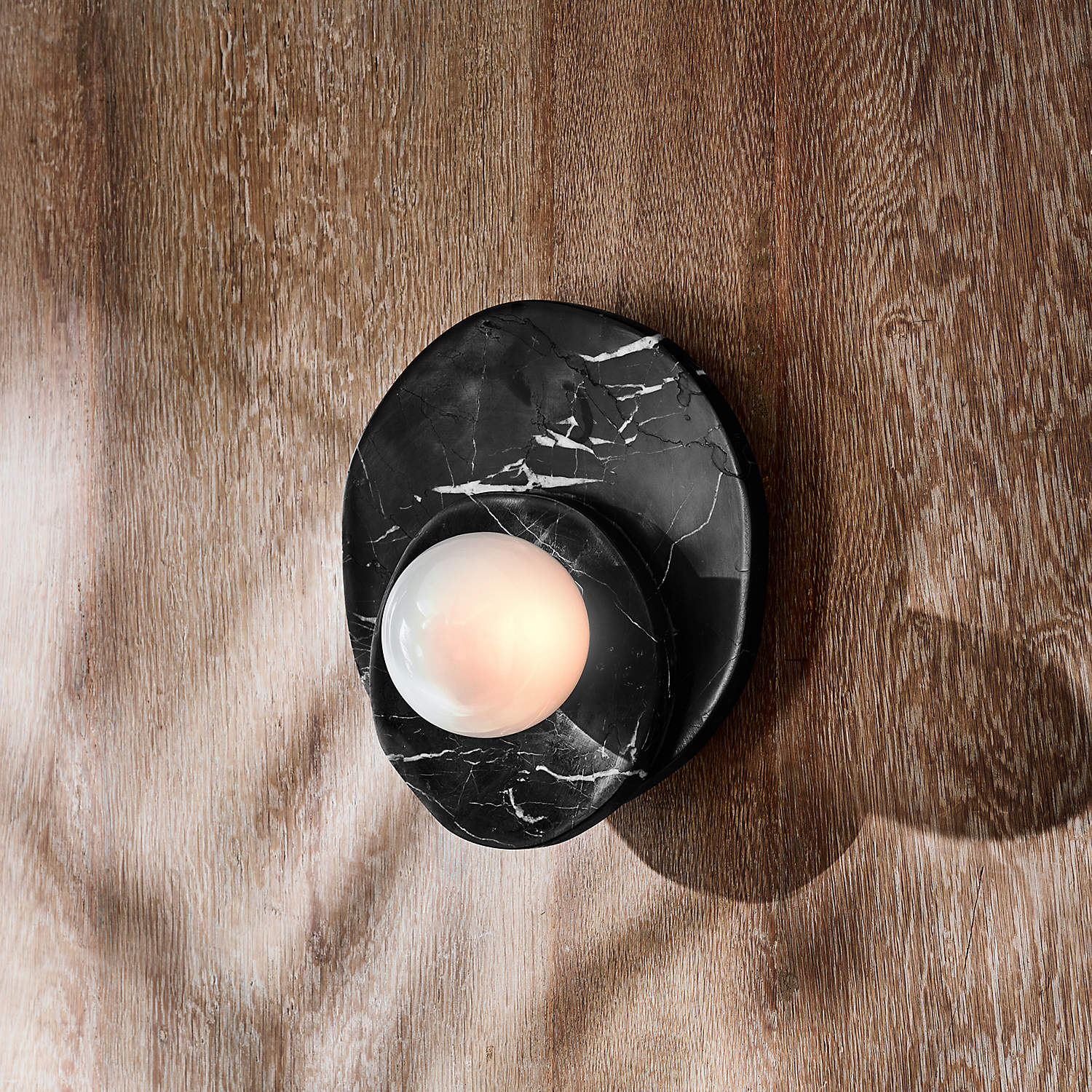 Astr Modern Minimalist Unique Stone Glass Wall Lamp - Lamp Copper