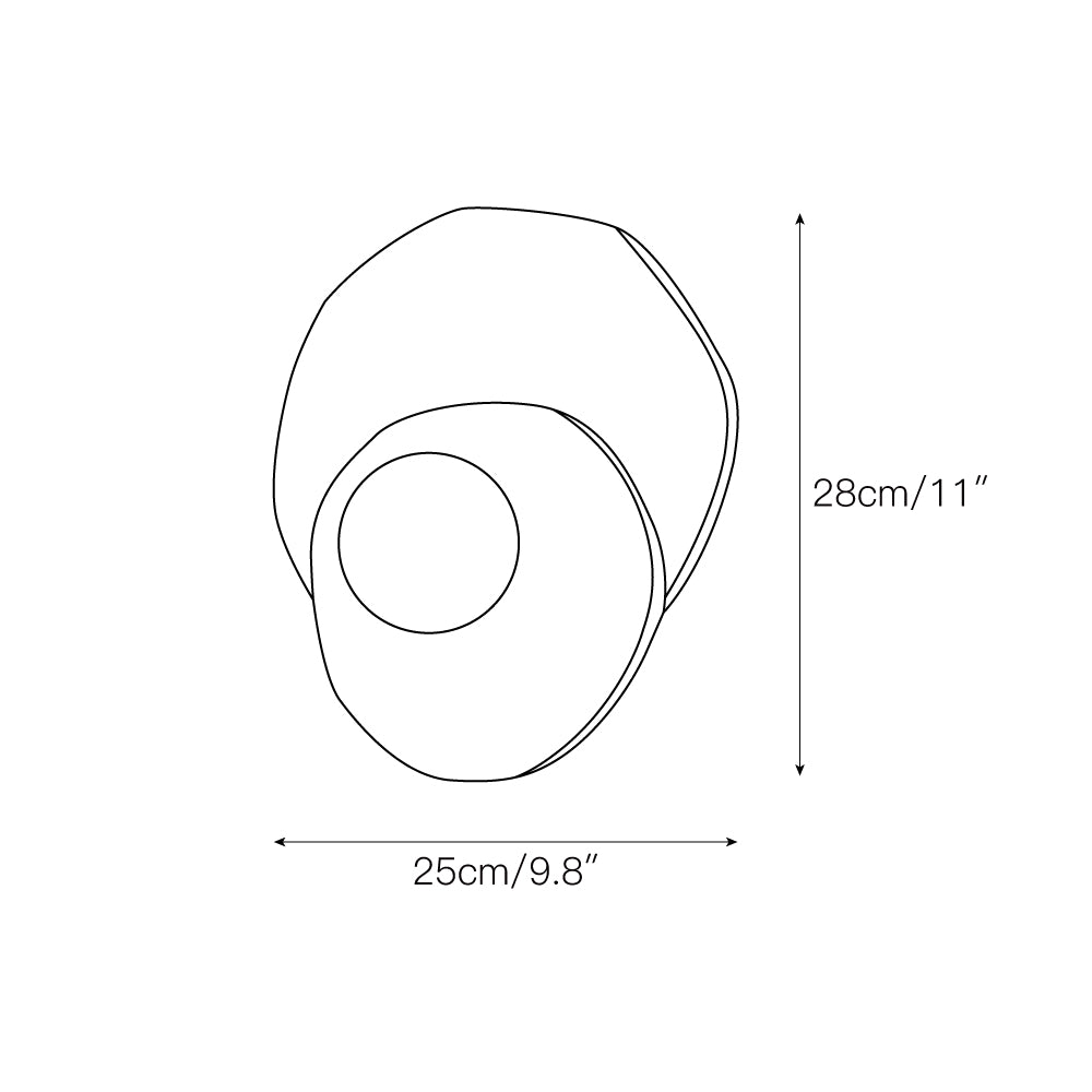 Astr Modern Minimalist Unique Stone Glass Wall Lamp - Lamp Copper
